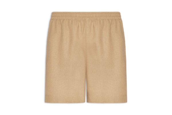 Bermuda Masculina De Linho Maré Cós De Elástico – Bege
