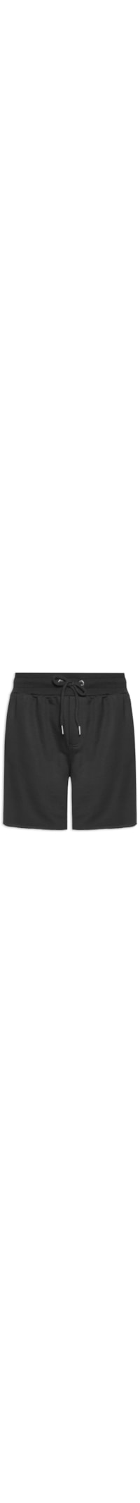 Bermuda Masculina De Moletom Básico New - Preto
