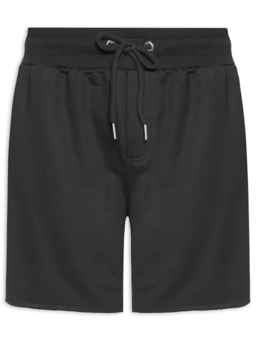 Bermuda Masculina De Moletom Básico New – Preto