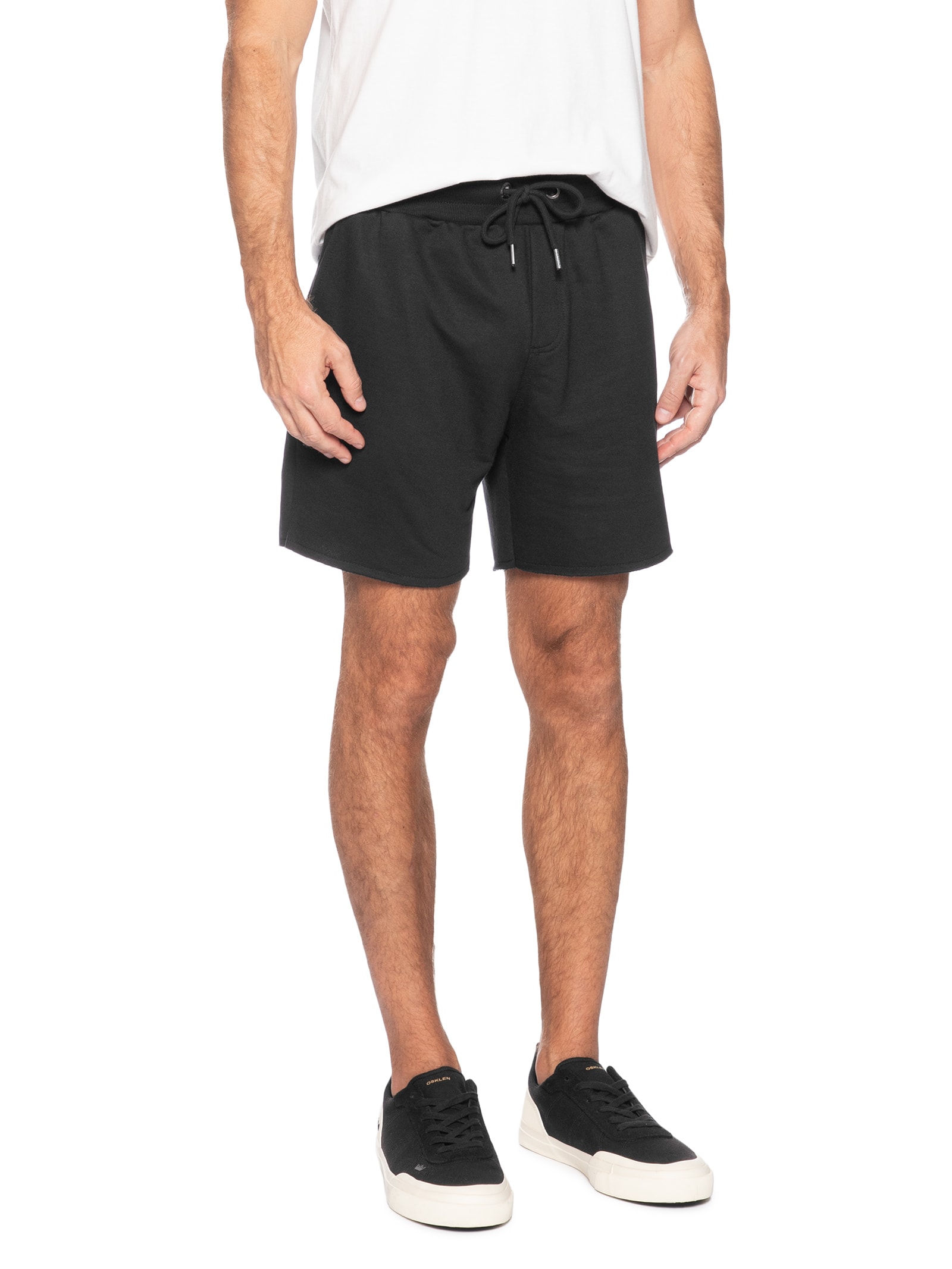 Bermuda Masculina De Moletom Básico New Preto Reserva