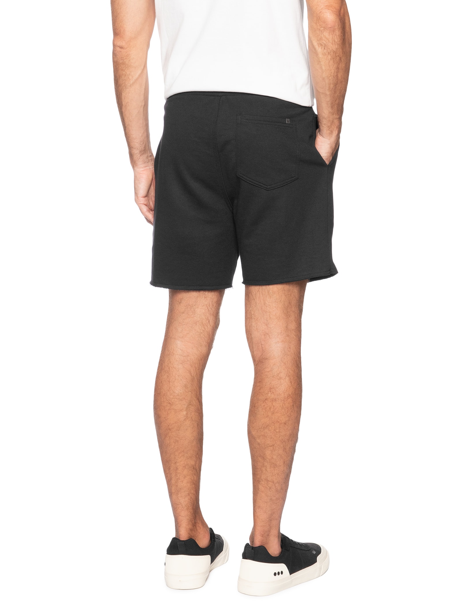 Bermuda Masculina De Moletom Básico New Preto Reserva