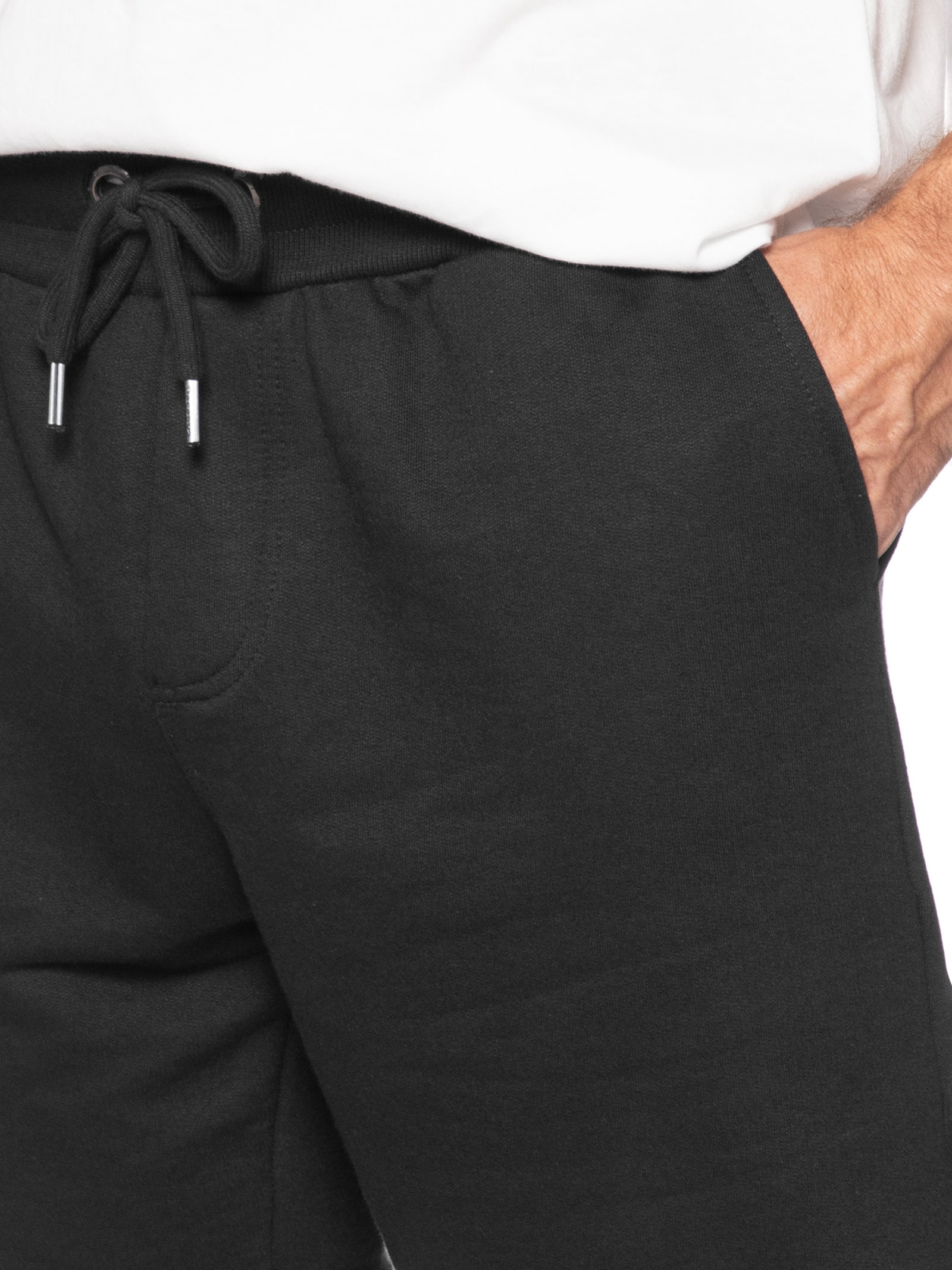 Bermuda Masculina De Moletom Básico New Preto Reserva