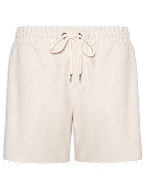 Bermuda Masculina De Moletom Em Linho Eco – Bege