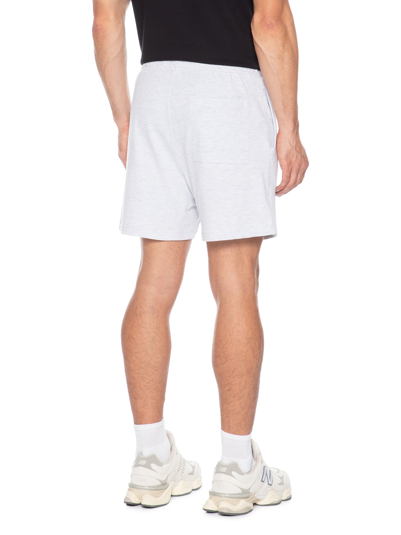 Bermuda Masculina de Moletom em Waffle Cinza Tommy Jeans