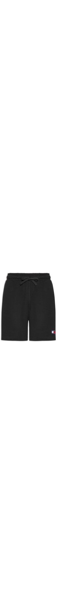 Bermuda Masculina de Moletom em Waffle - Preto