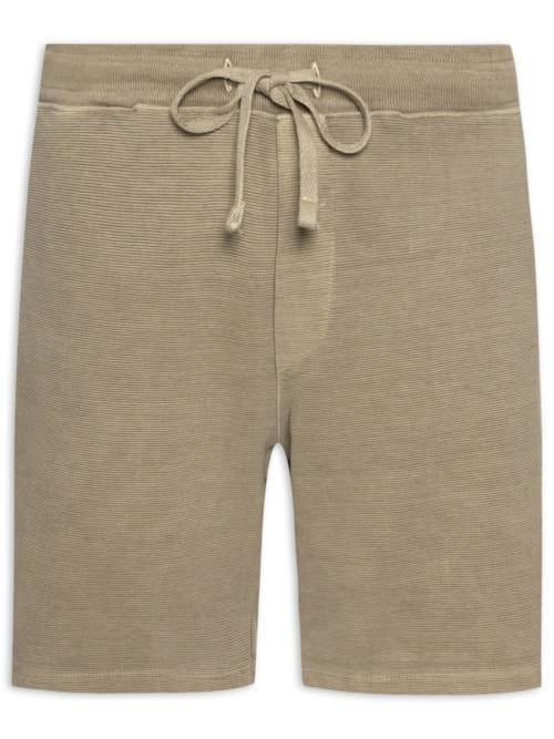 Bermuda Masculina de Moletom Neblina – Bege