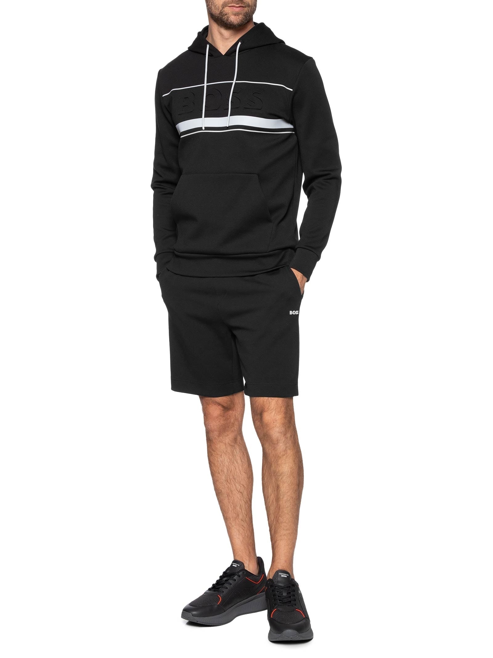 Bermuda Masculina De Moletom Zone Preto Boss