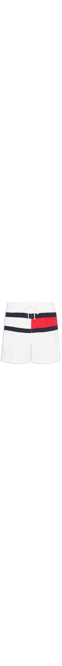 Bermuda Masculina De Praia Com Cordão - Branco
