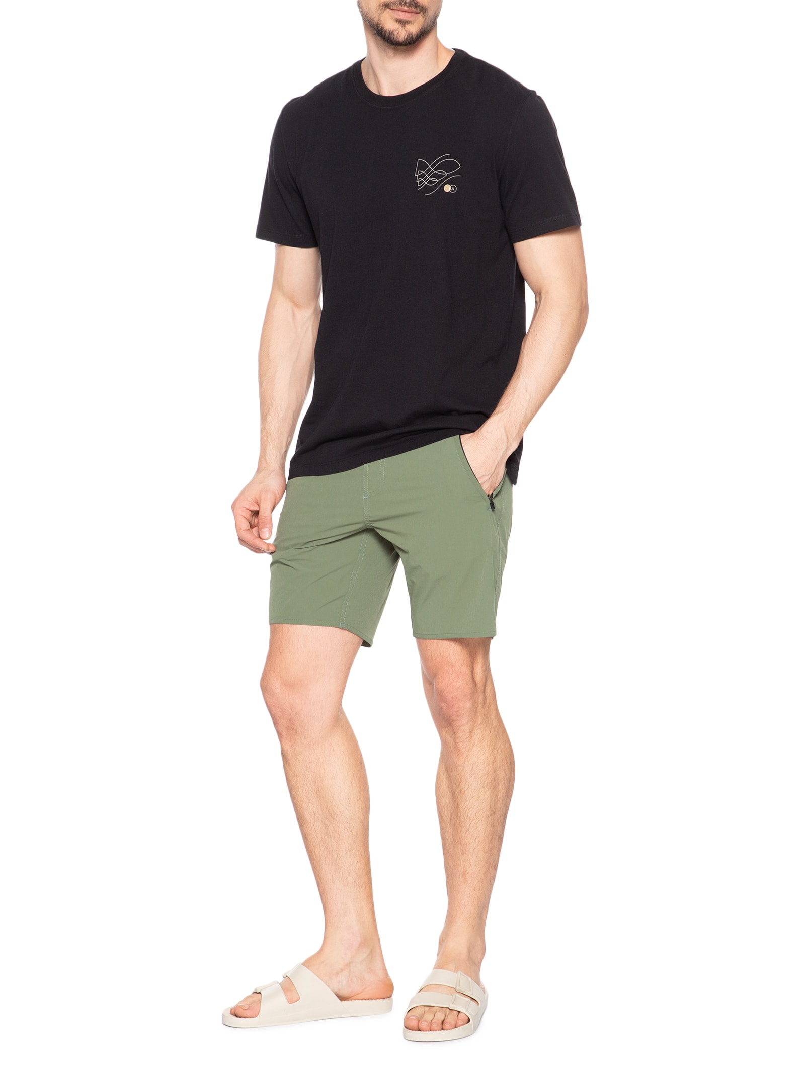 Bermuda Masculina De Praia Trail San Diego Verde Austral