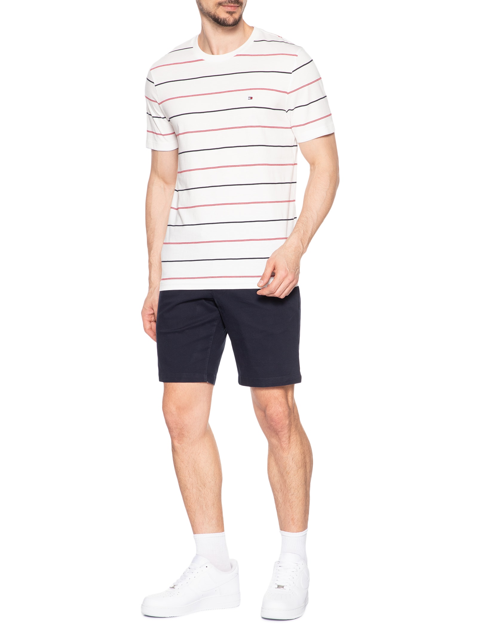 Bermuda Masculina De Sarja Brooklyn Belt Azul Tommy Hilfiger