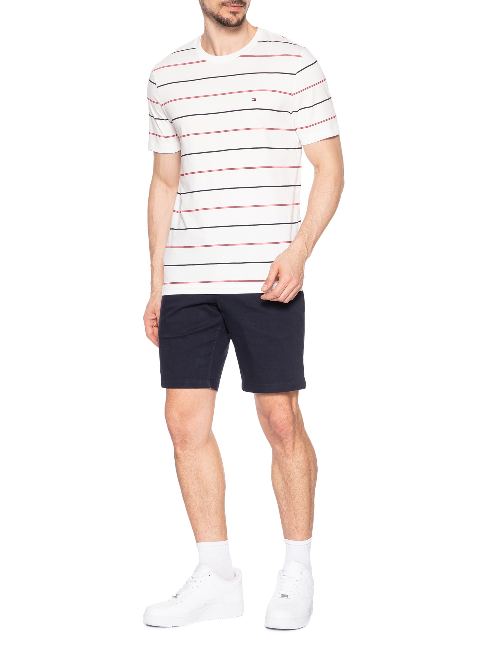 Bermuda Masculina De Sarja Brooklyn Belt Azul Tommy Hilfiger