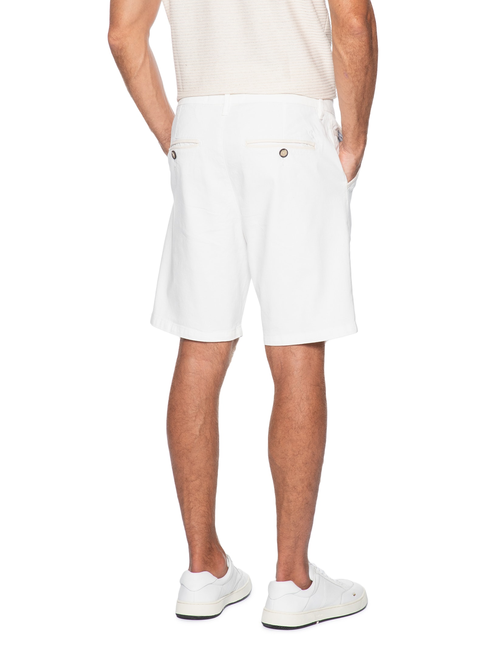 Bermuda Masculina De Sarja Casual Iron Off White Reserva