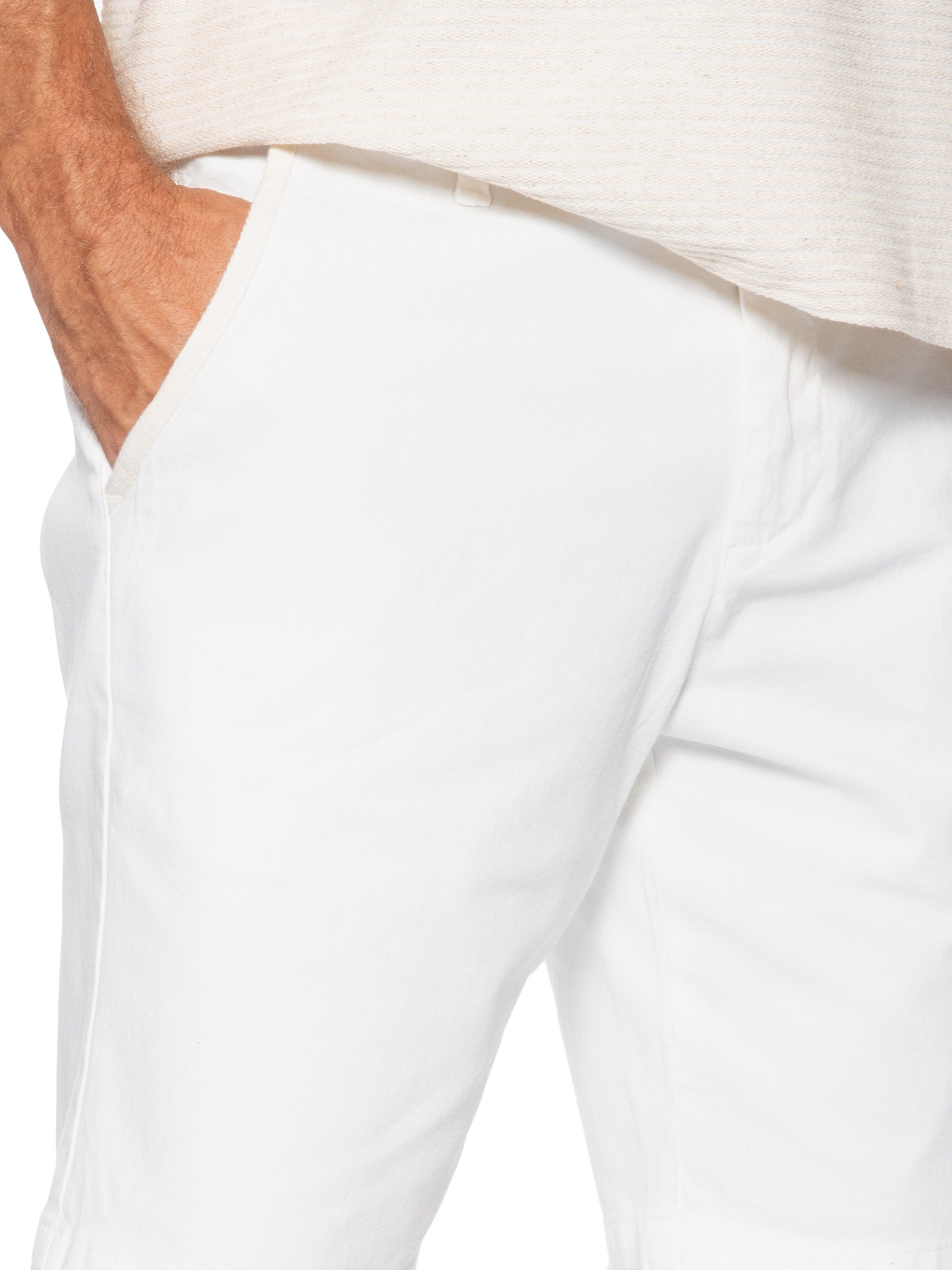 Bermuda Masculina De Sarja Casual Iron Off White Reserva
