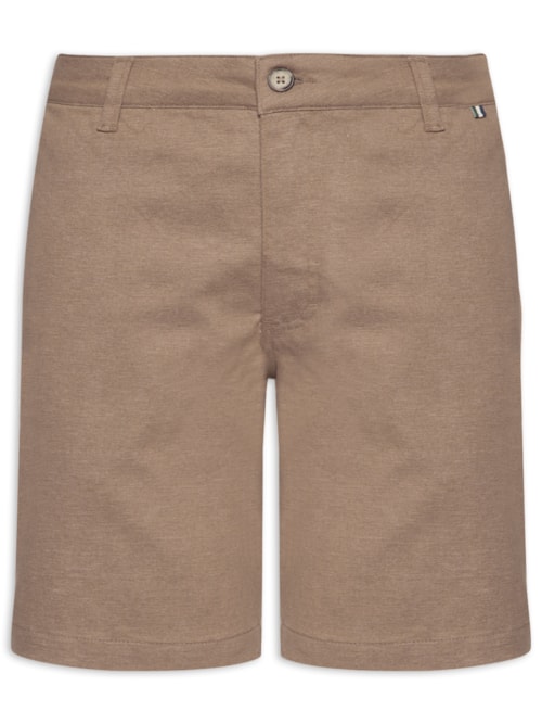 Bermuda Masculina De Sarja Casual Tito – Bege