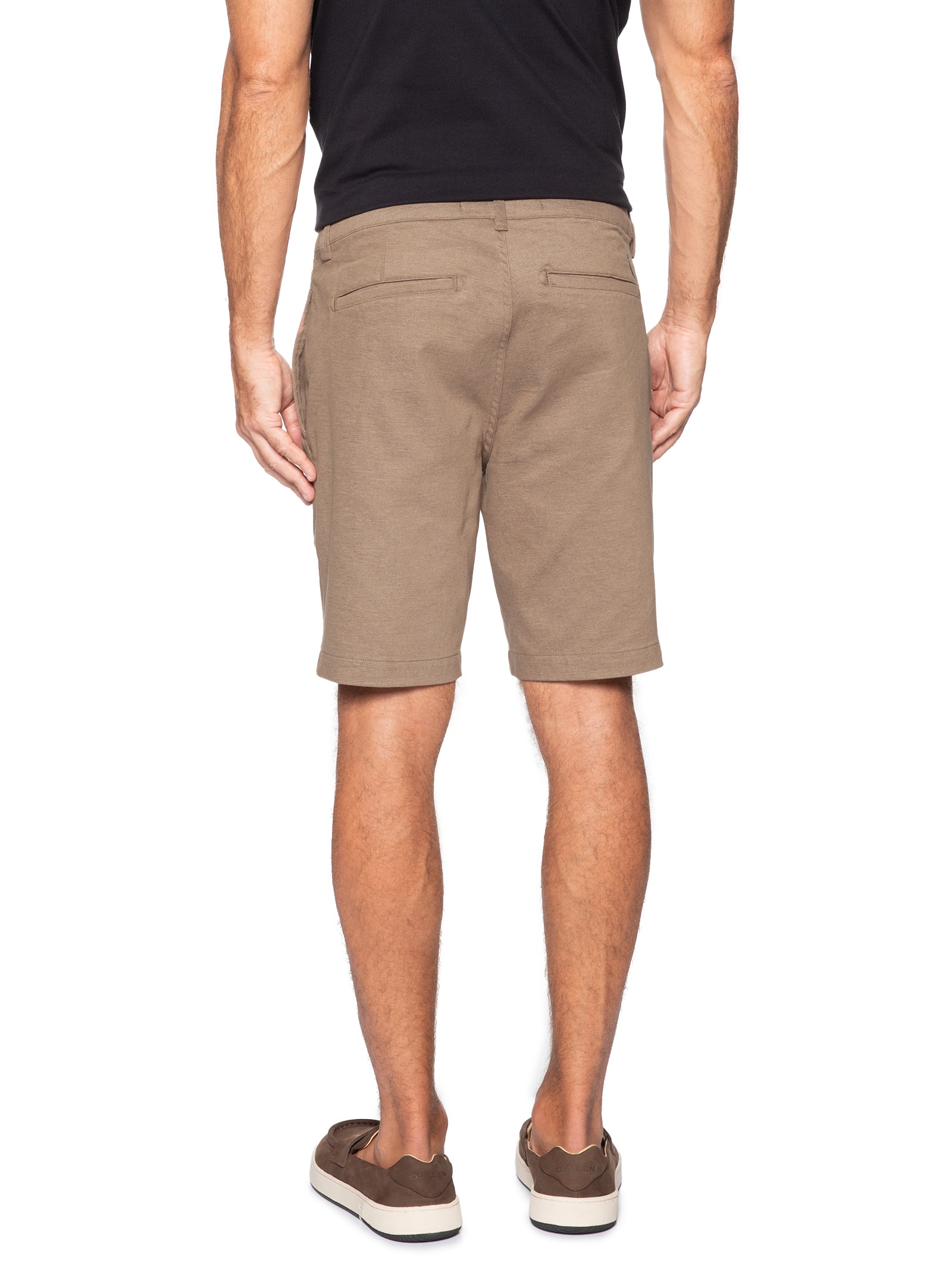 Bermuda Masculina De Sarja Casual Tito Bege Reserva