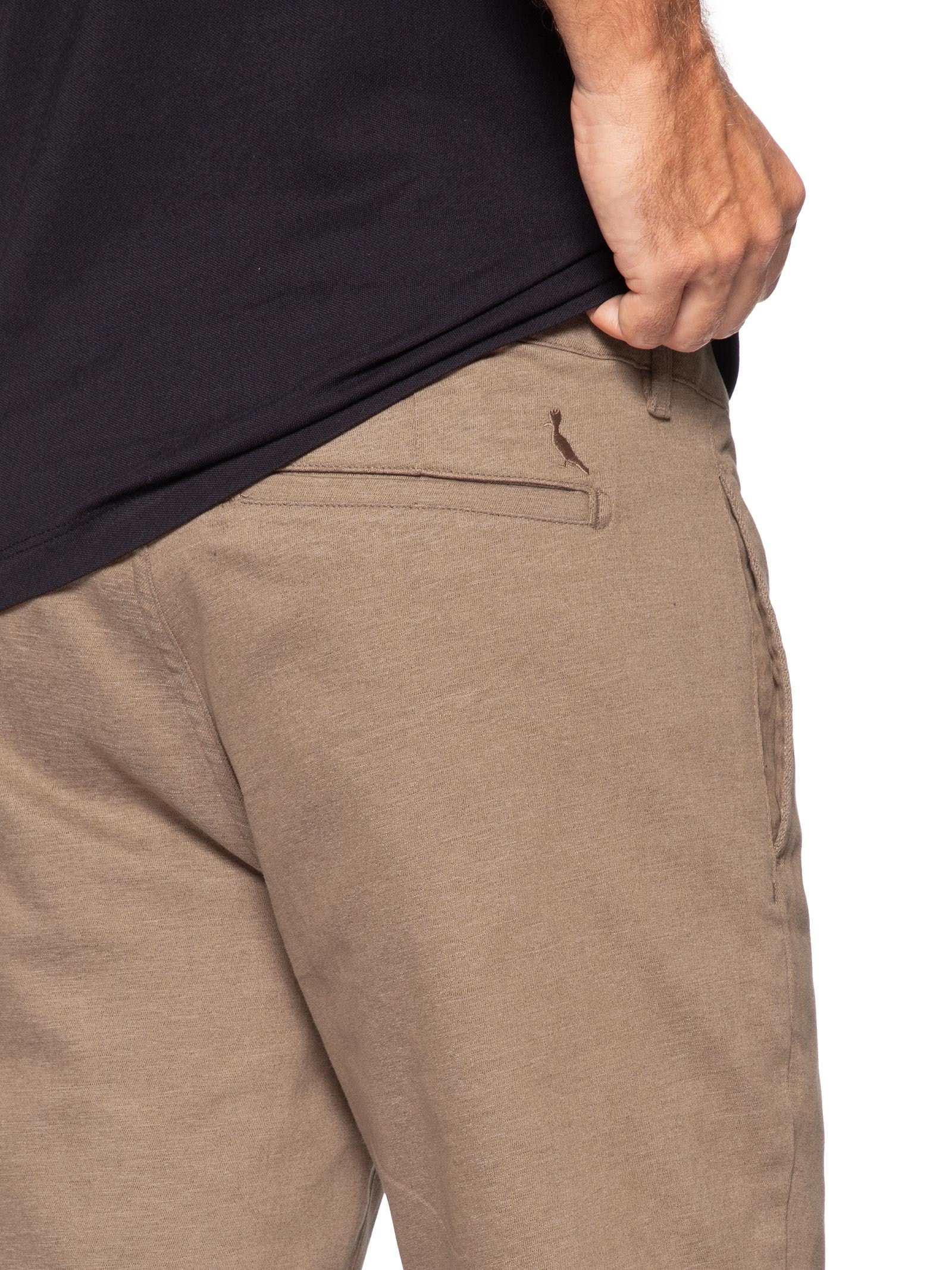Bermuda Masculina De Sarja Casual Tito Bege Reserva