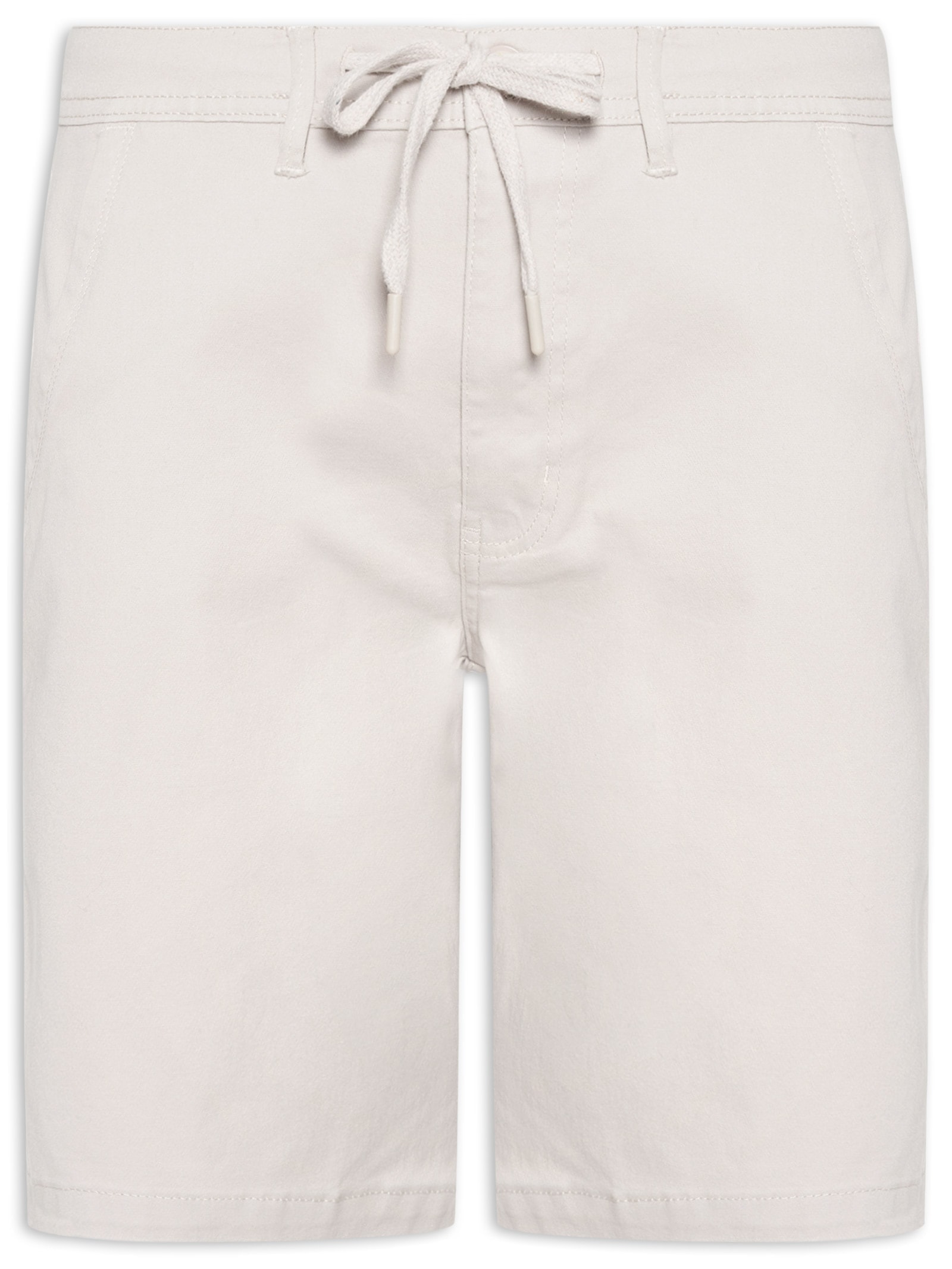 Bermuda Masculina de Sarja Chino Bege Basiq Men