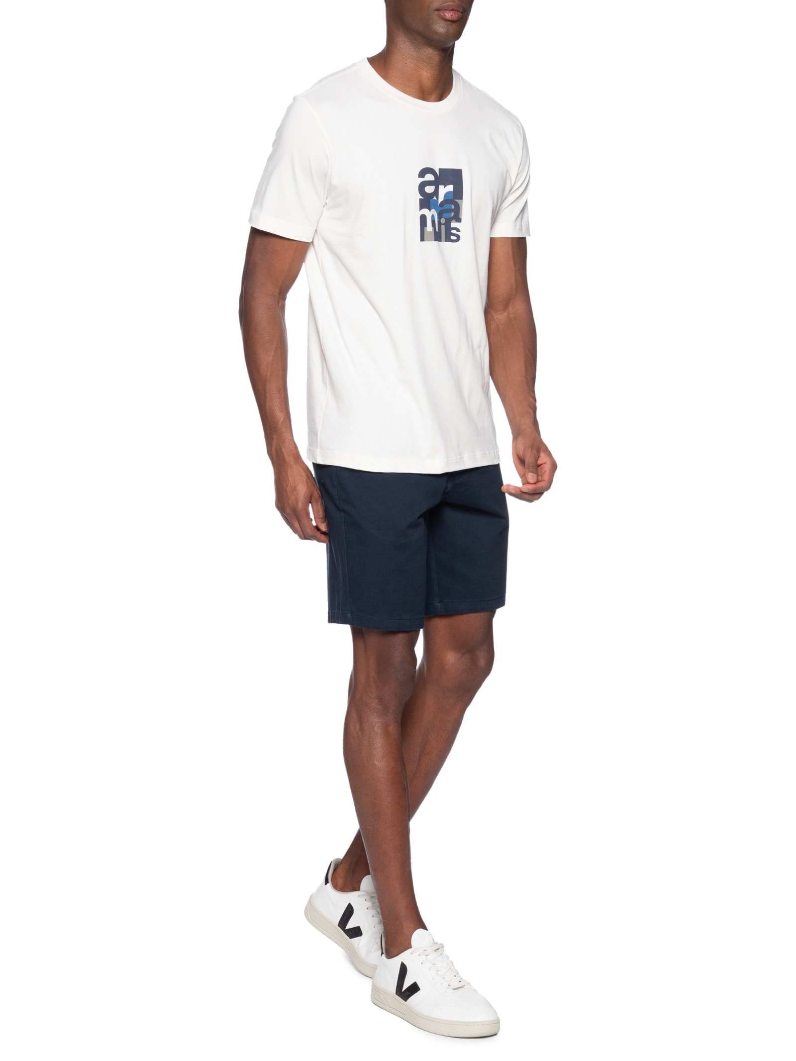 Bermuda Masculina De Sarja Clássica Azul Aramis