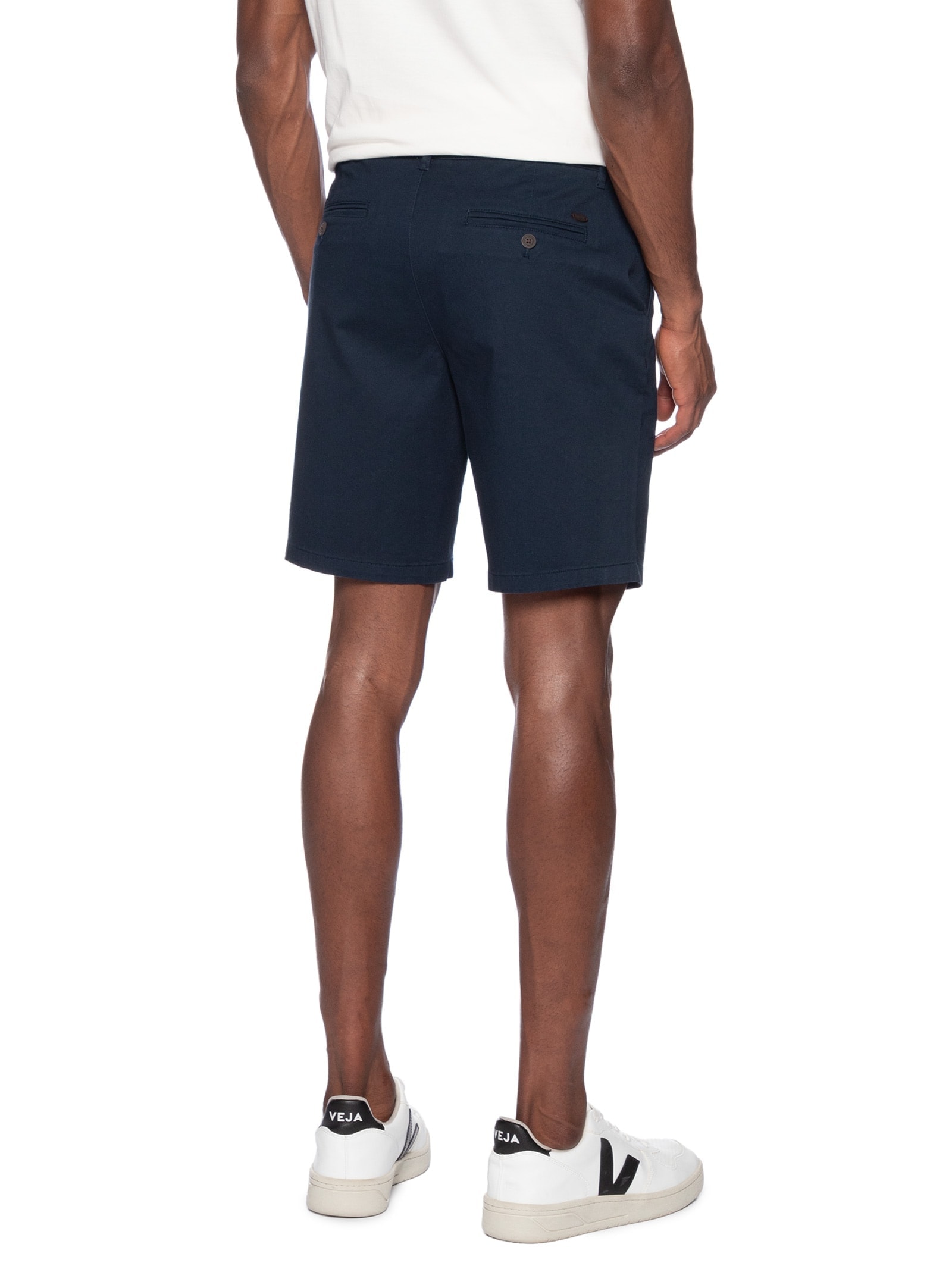 Bermuda Masculina De Sarja Clássica Azul Aramis