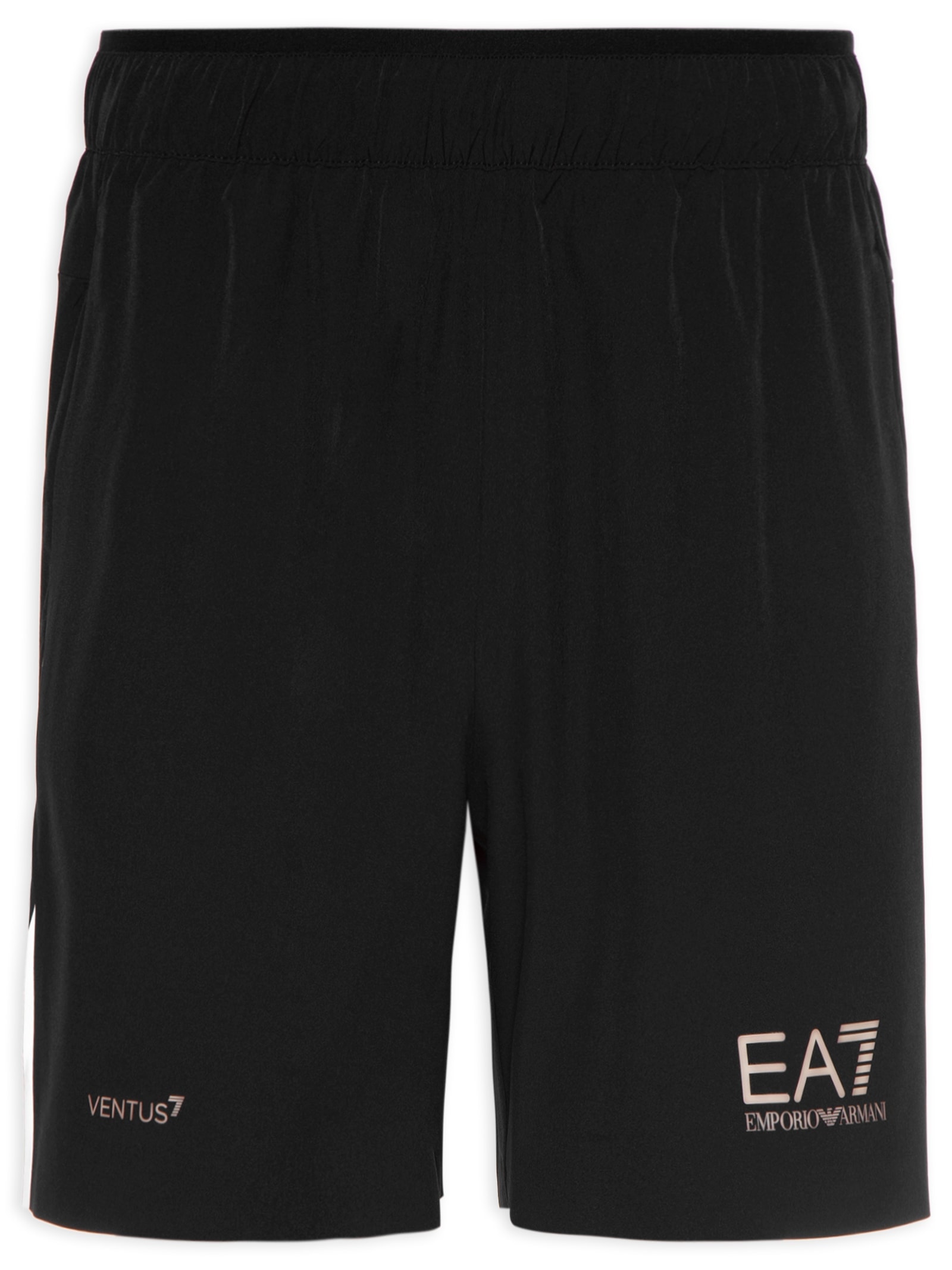 Ea7 Emporio Armani - Bermuda Masculina De Tactel - Preto