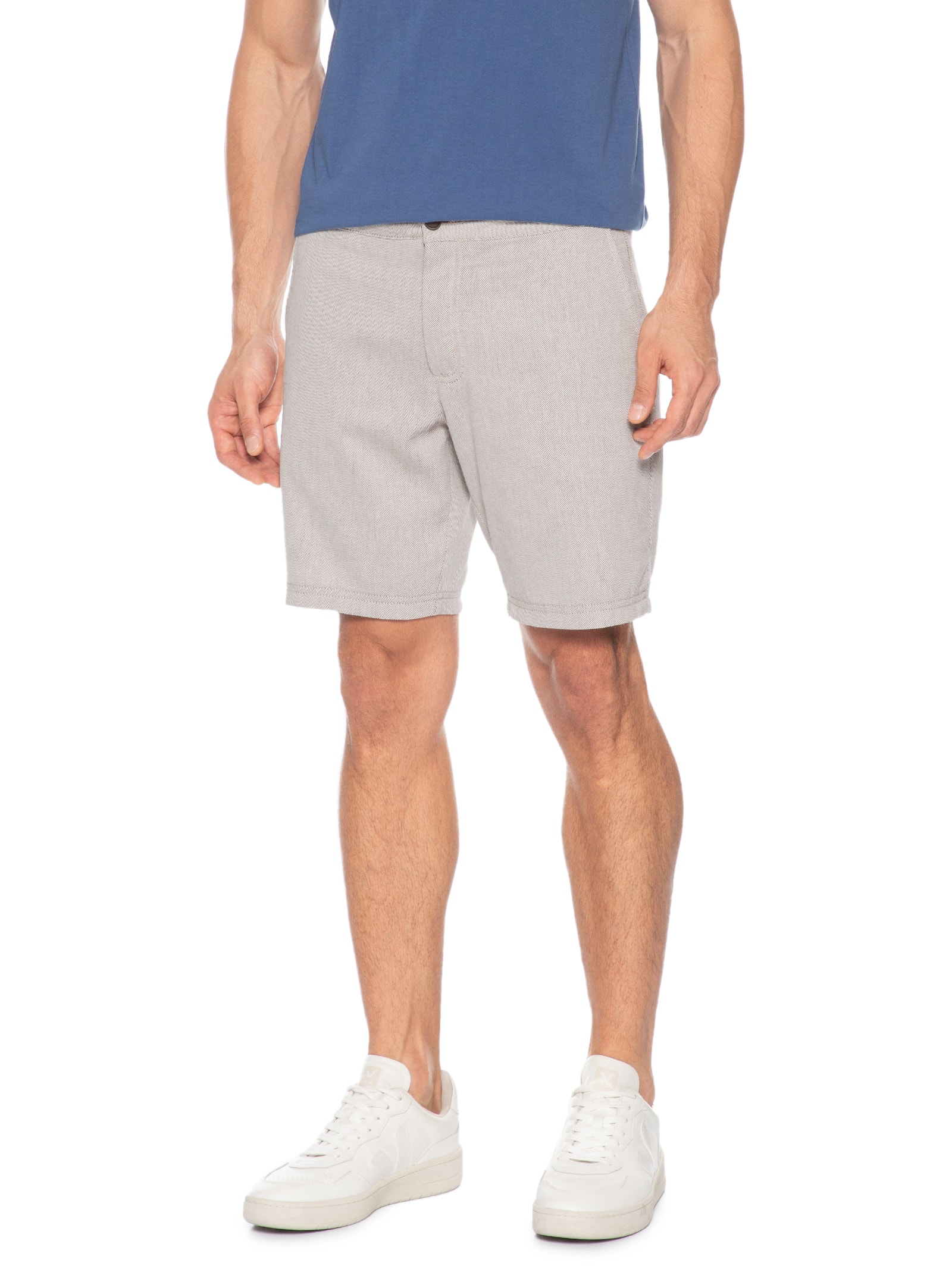 Bermuda Masculina Diagonal Fivela Lateral Marrom Sergio K