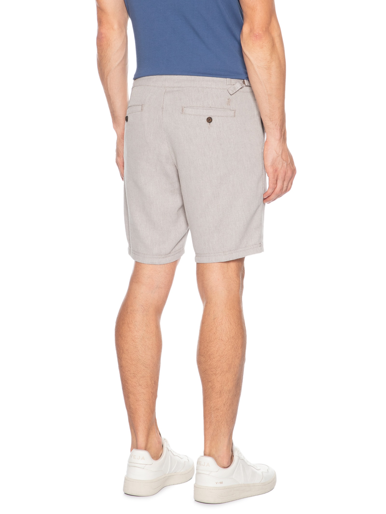 Bermuda Masculina Diagonal Fivela Lateral Marrom Sergio K