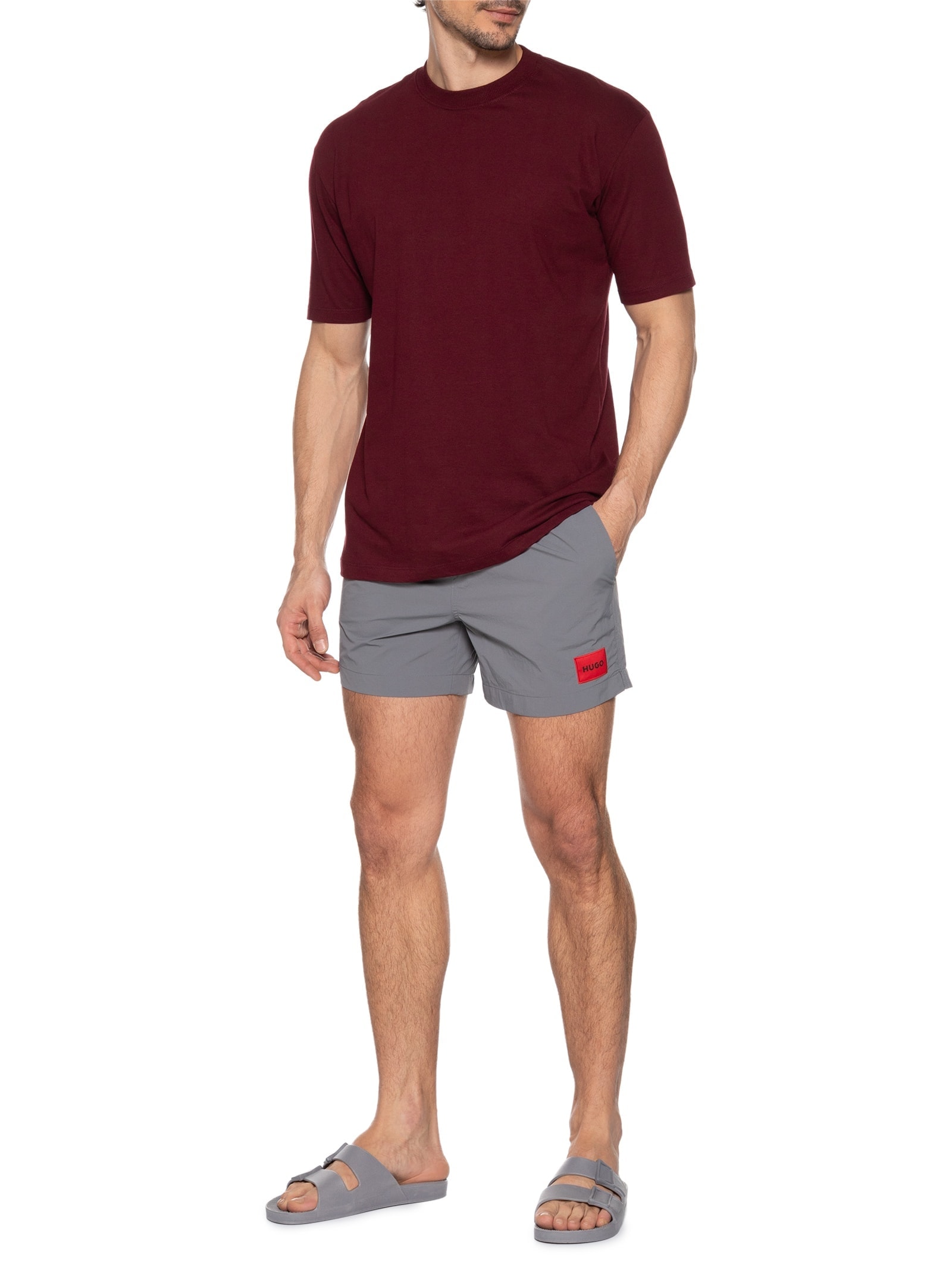 Bermuda Masculina Dominica Cinza Hugo