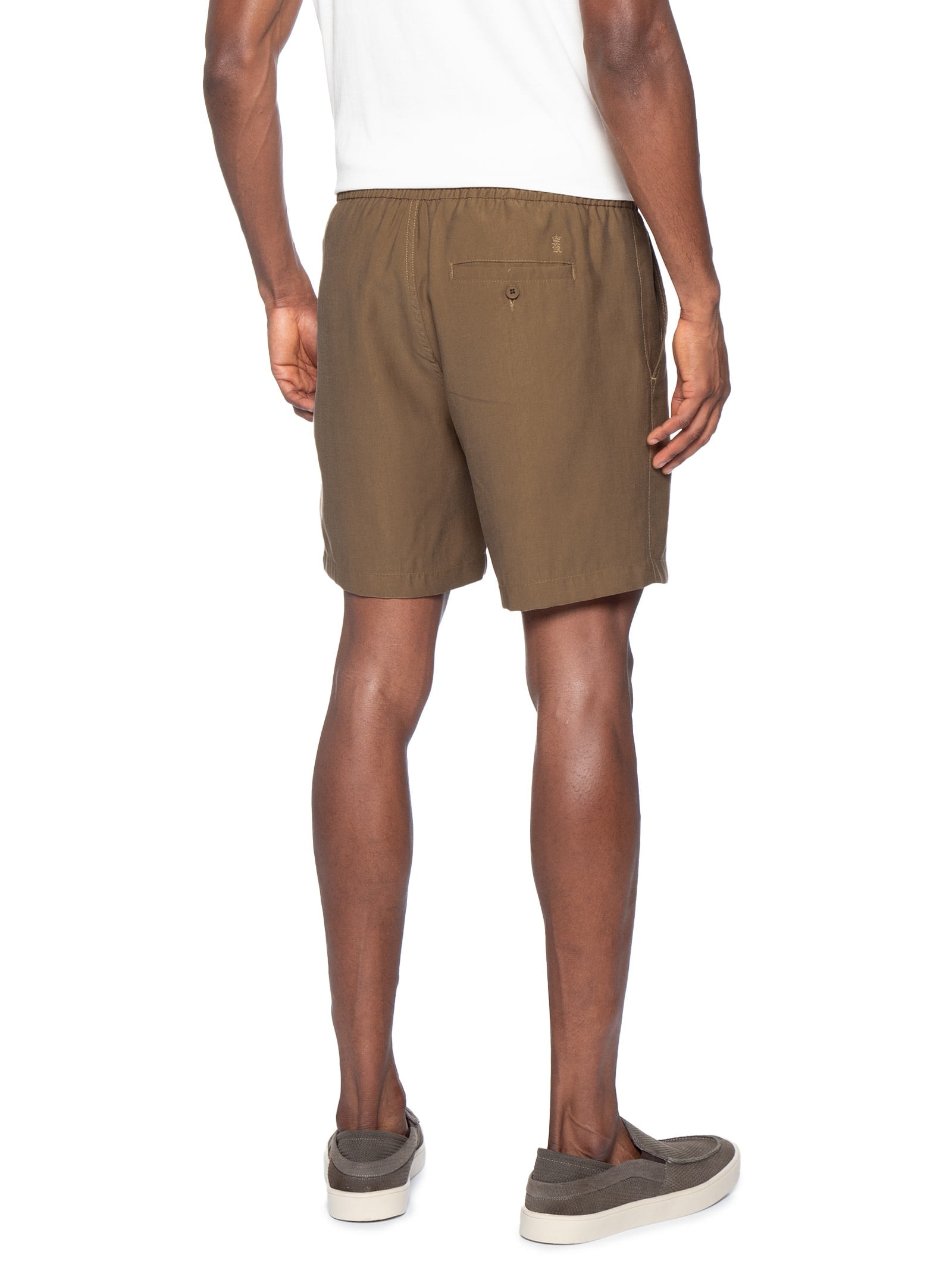 Bermuda Masculina Elástico Lyocell Stone Marrom Sergio K