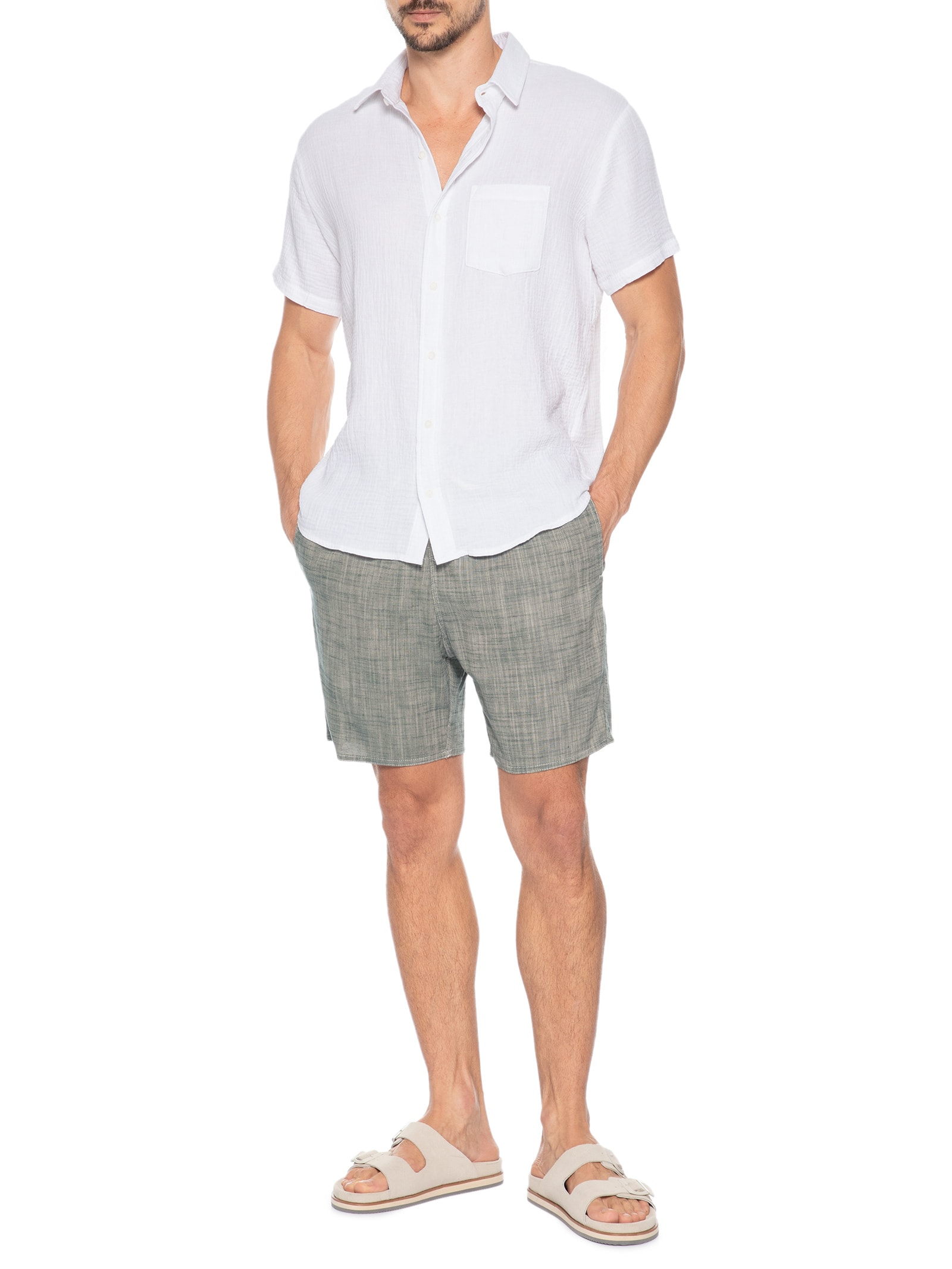 Bermuda Masculina Elástico Trancoso Verde Sergio K