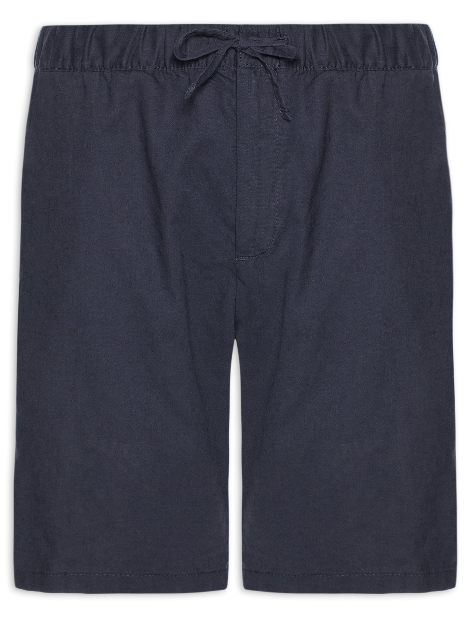 Bermuda Masculina Em Linho Misto Azul '2 Essential