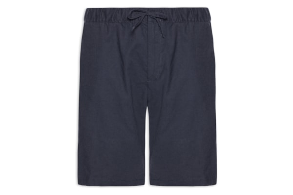 Bermuda Masculina Em Linho Misto - Azul