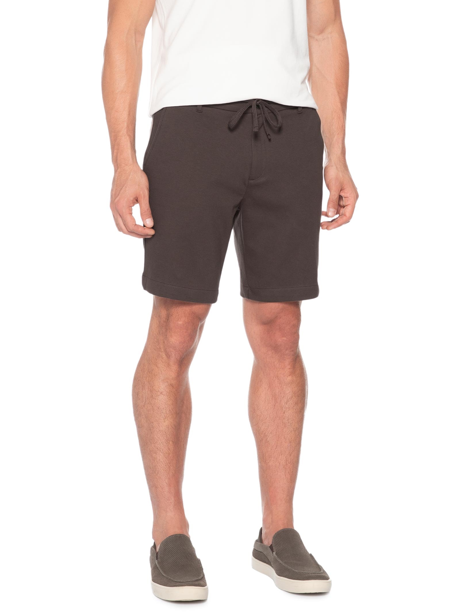 Bermuda Masculina em Malha Com Meio Elástico- Marrom Aramis