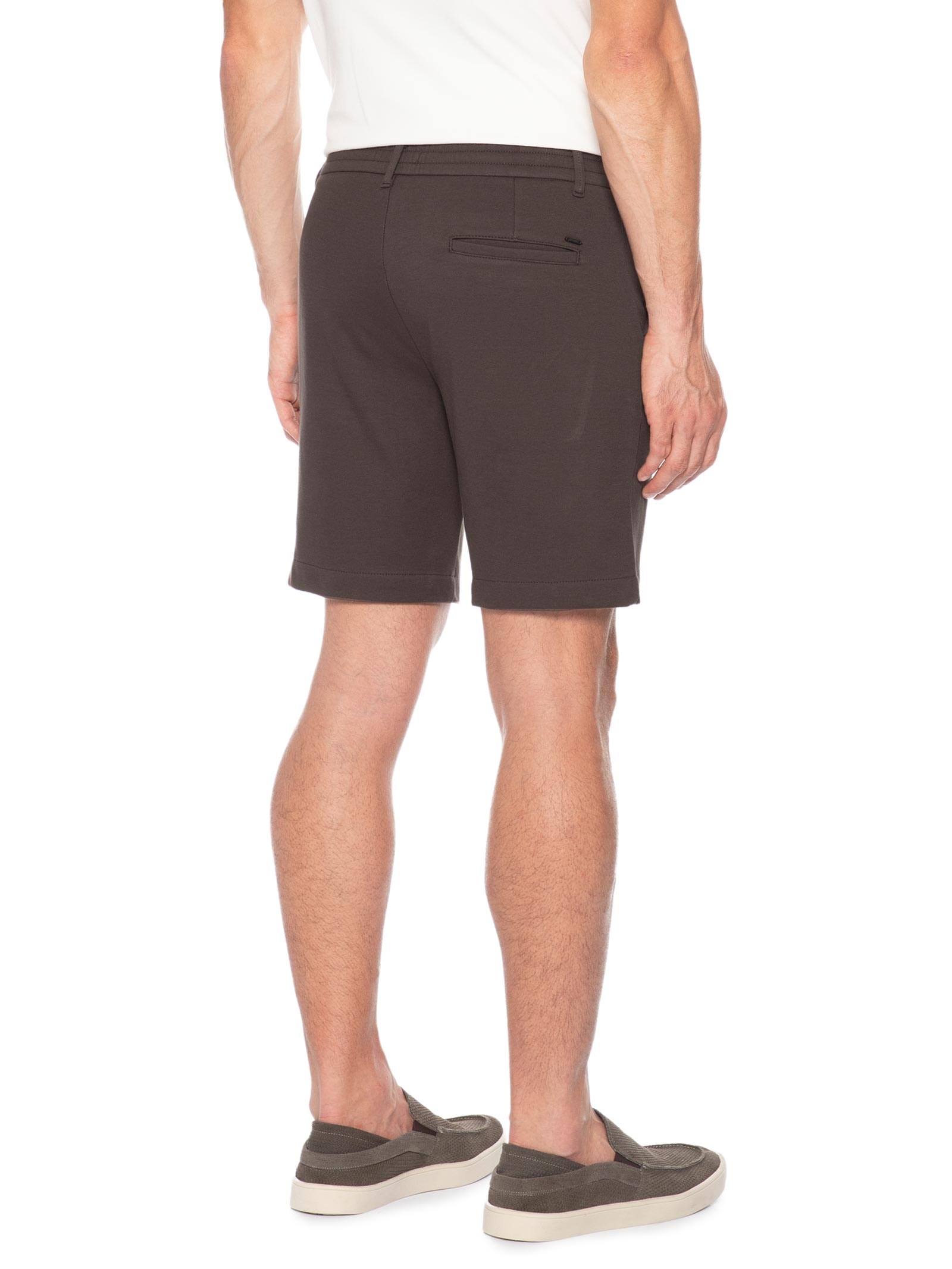 Bermuda Masculina em Malha Com Meio Elástico- Marrom Aramis