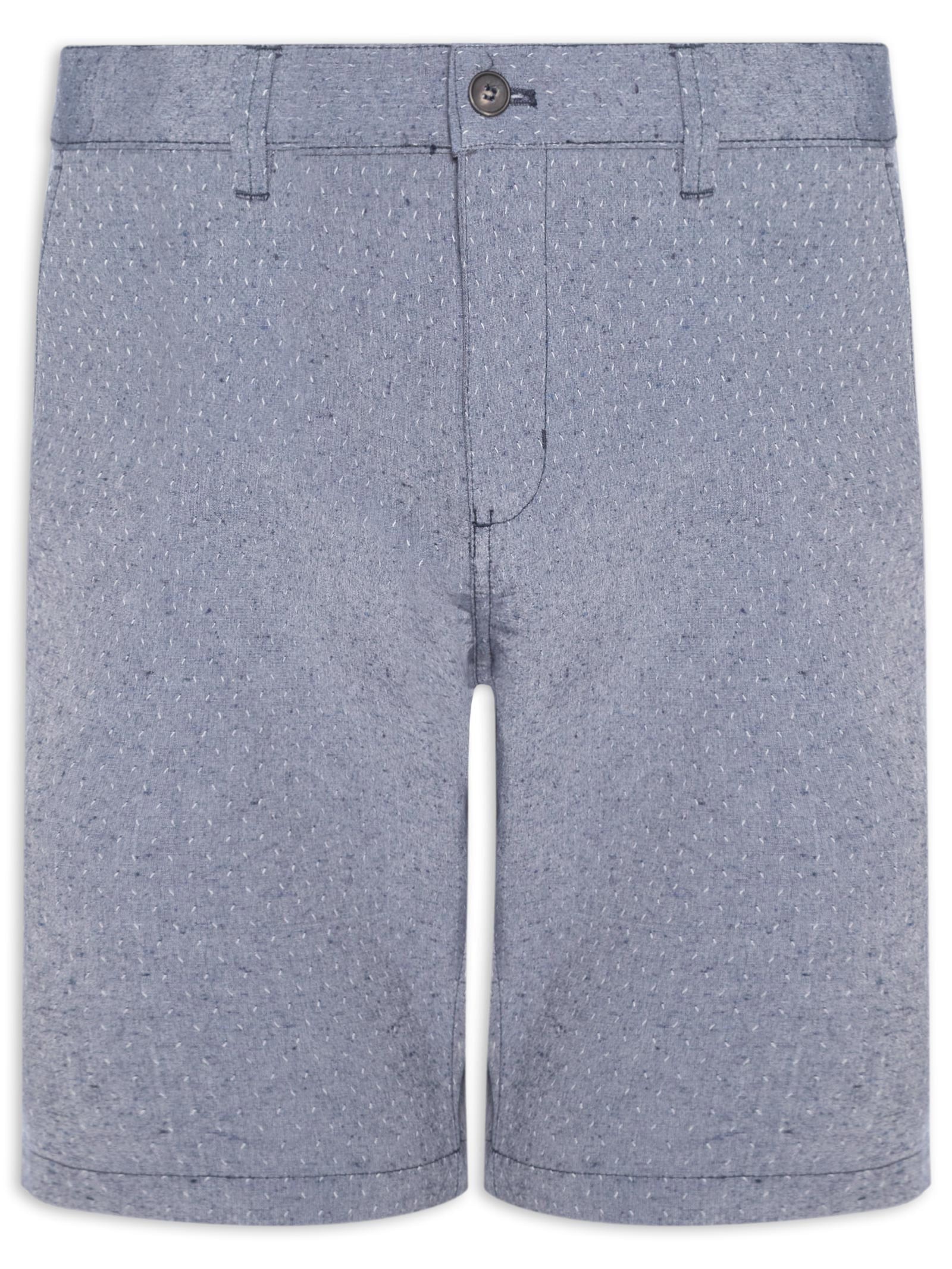 Bermuda Masculina Em Sarja Azul '2 Essential