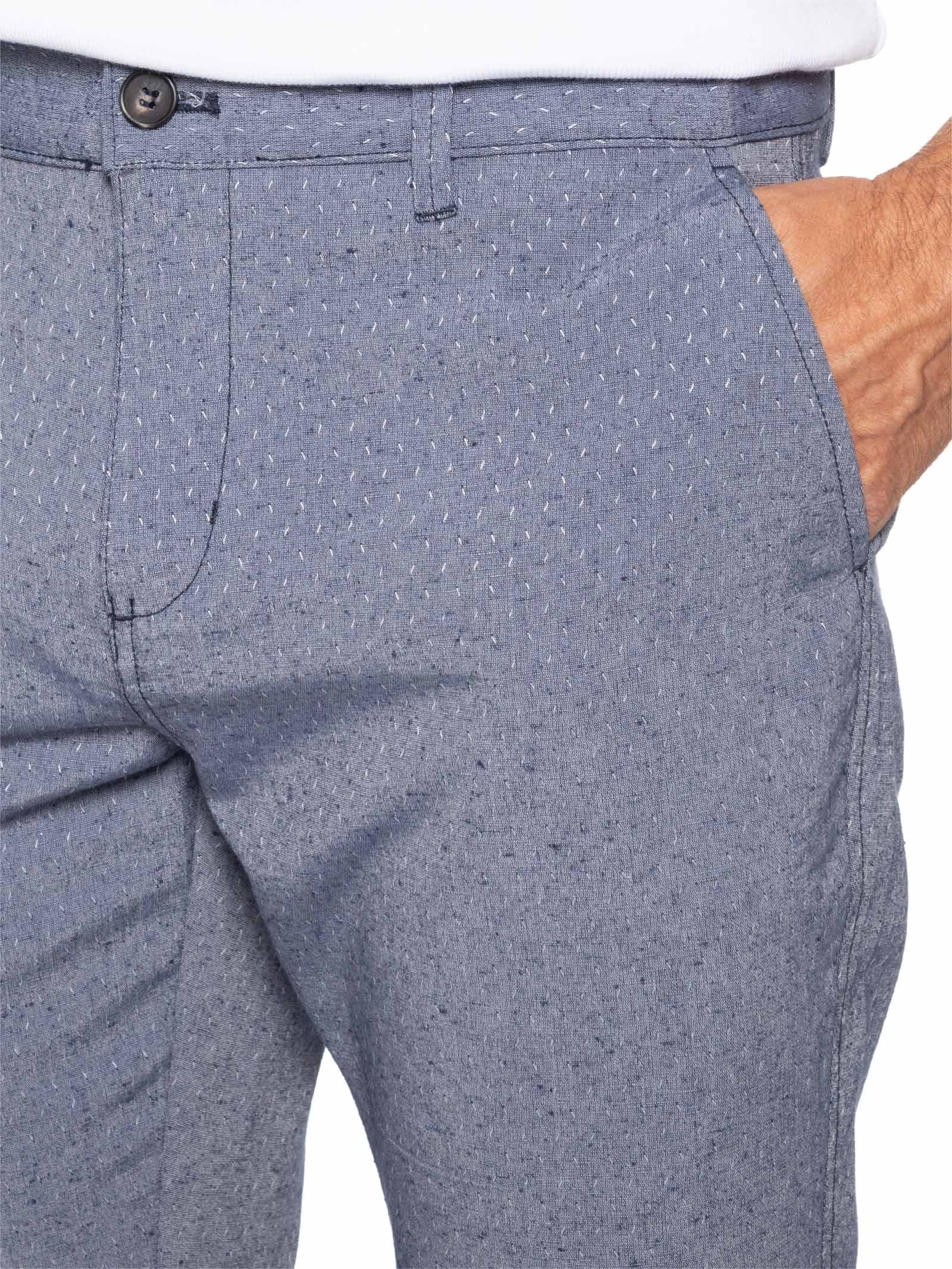 Bermuda Masculina Em Sarja Azul '2 Essential