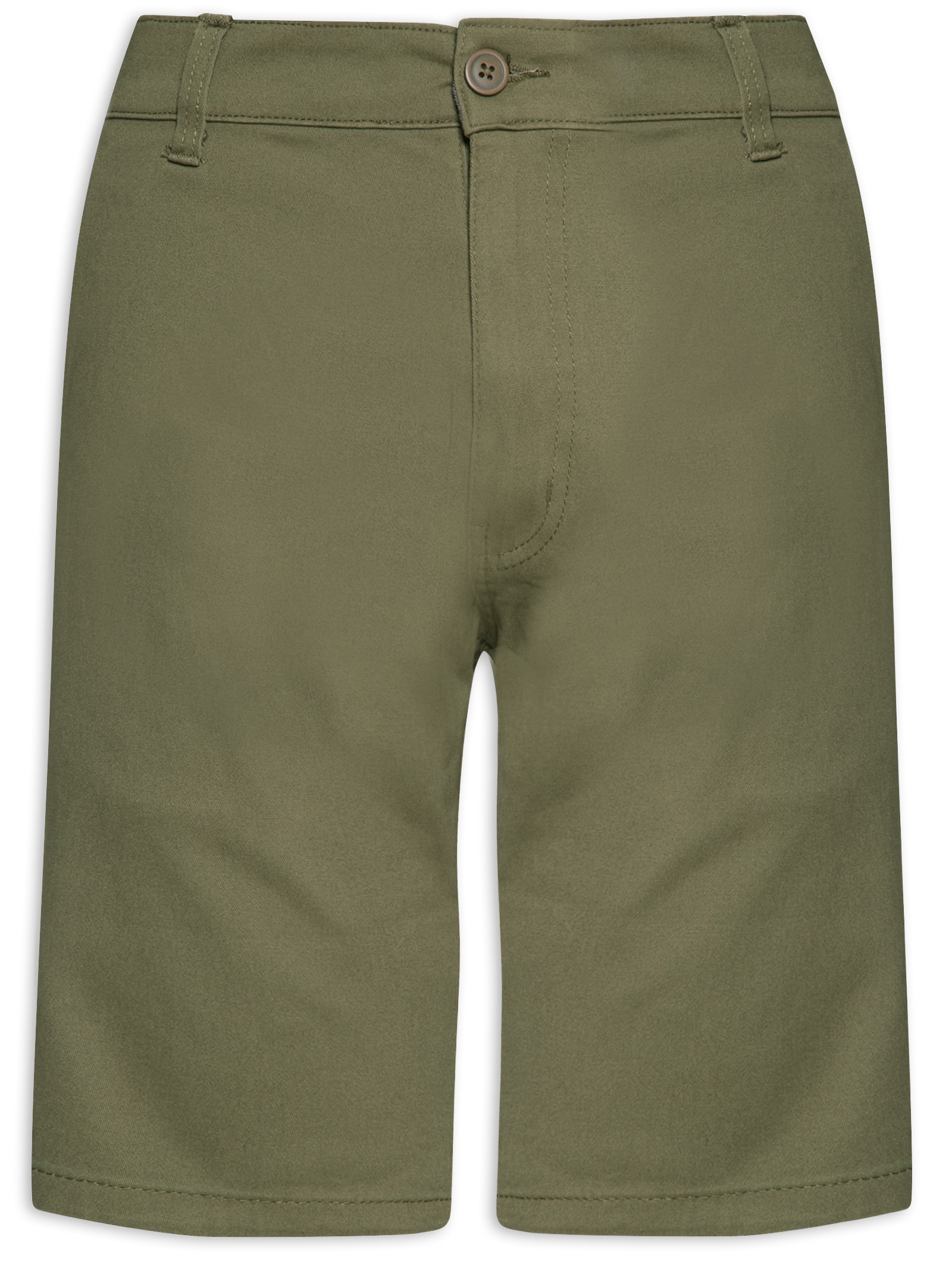  Bermuda Masculina Em sarja Básica Verde Basiq Men