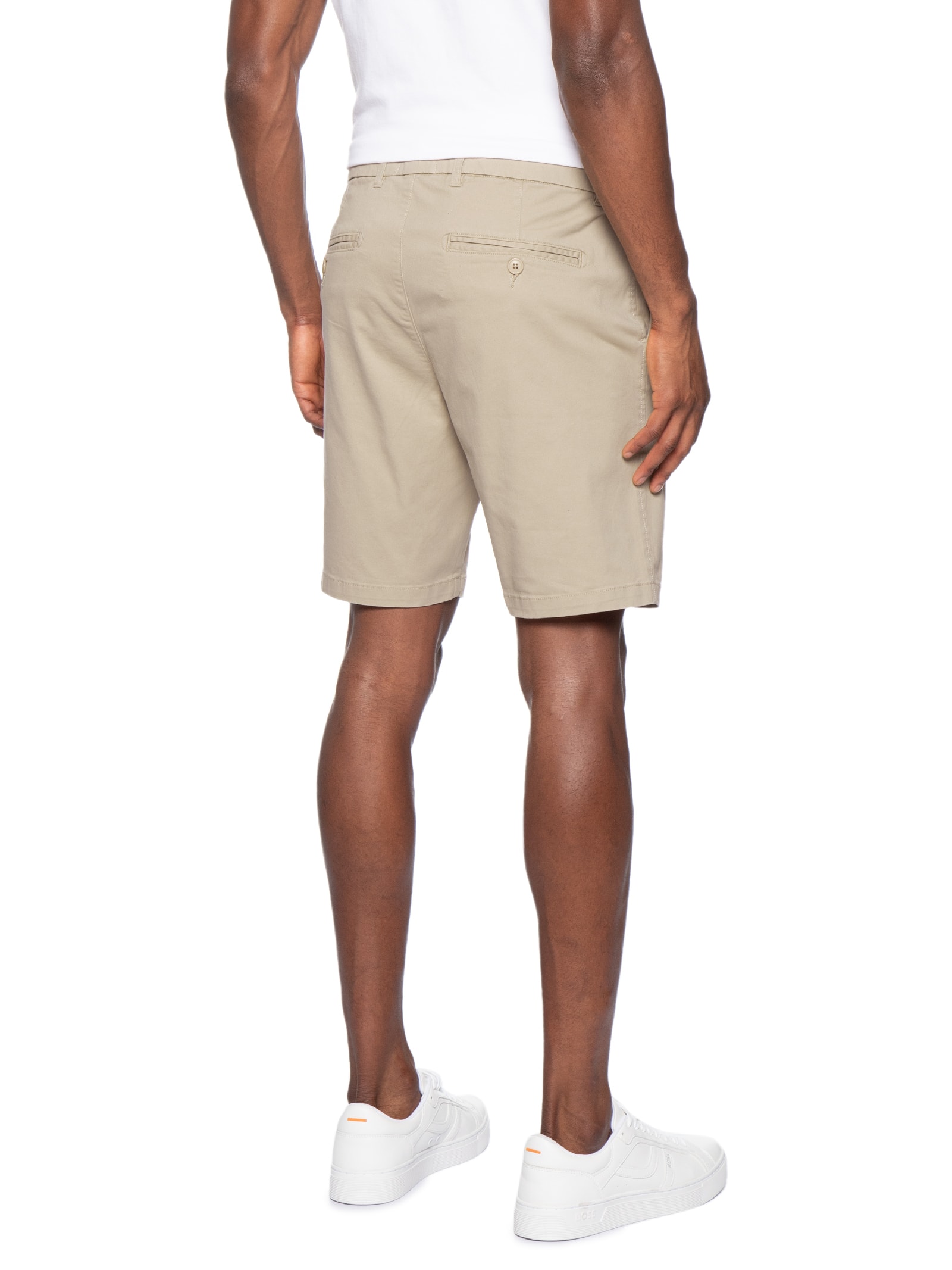Bermuda Masculina em Sarja Bolsa Faca Marrom '2 Essential