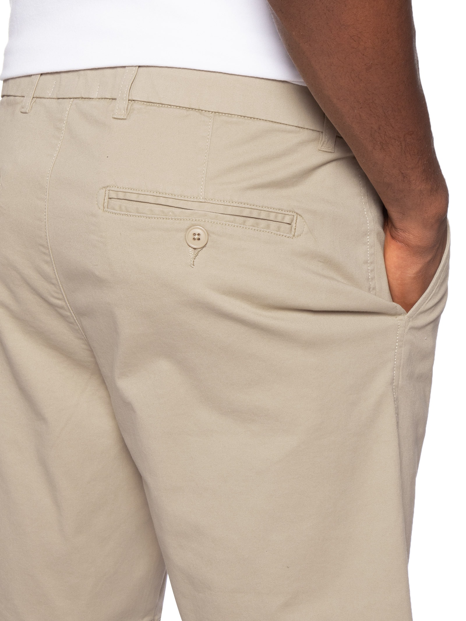 Bermuda Masculina em Sarja Bolsa Faca Marrom '2 Essential