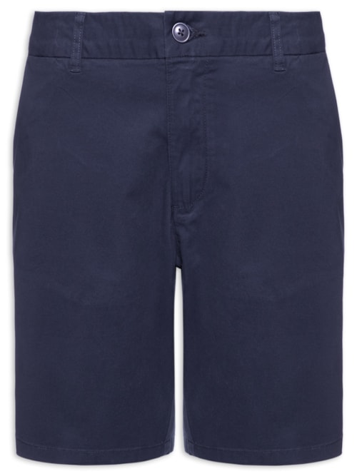 Bermuda Masculina em Sarja Bolsa Faca – Azul
