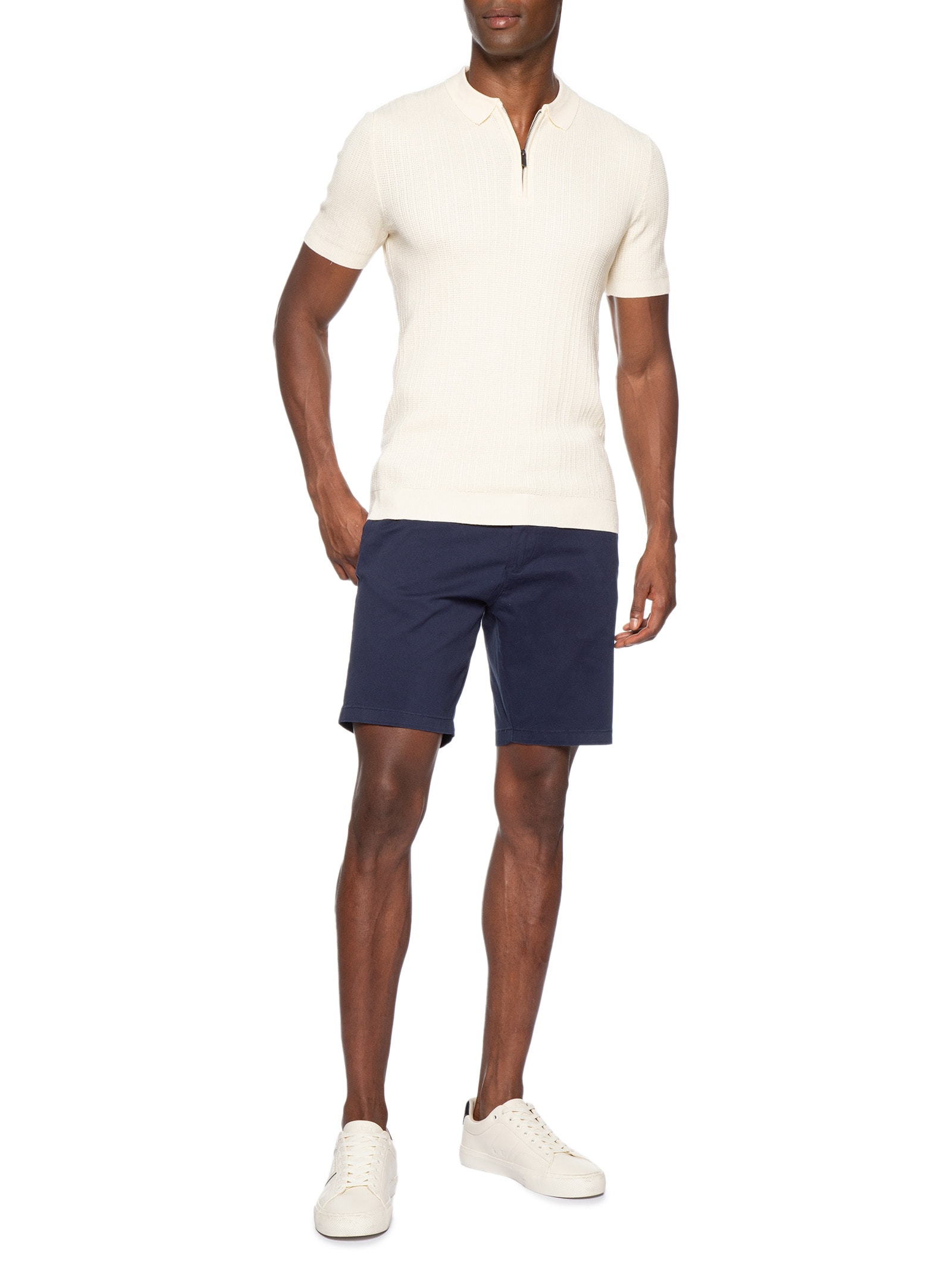 Bermuda Masculina em Sarja Bolsa Faca – Azul '2 Essential