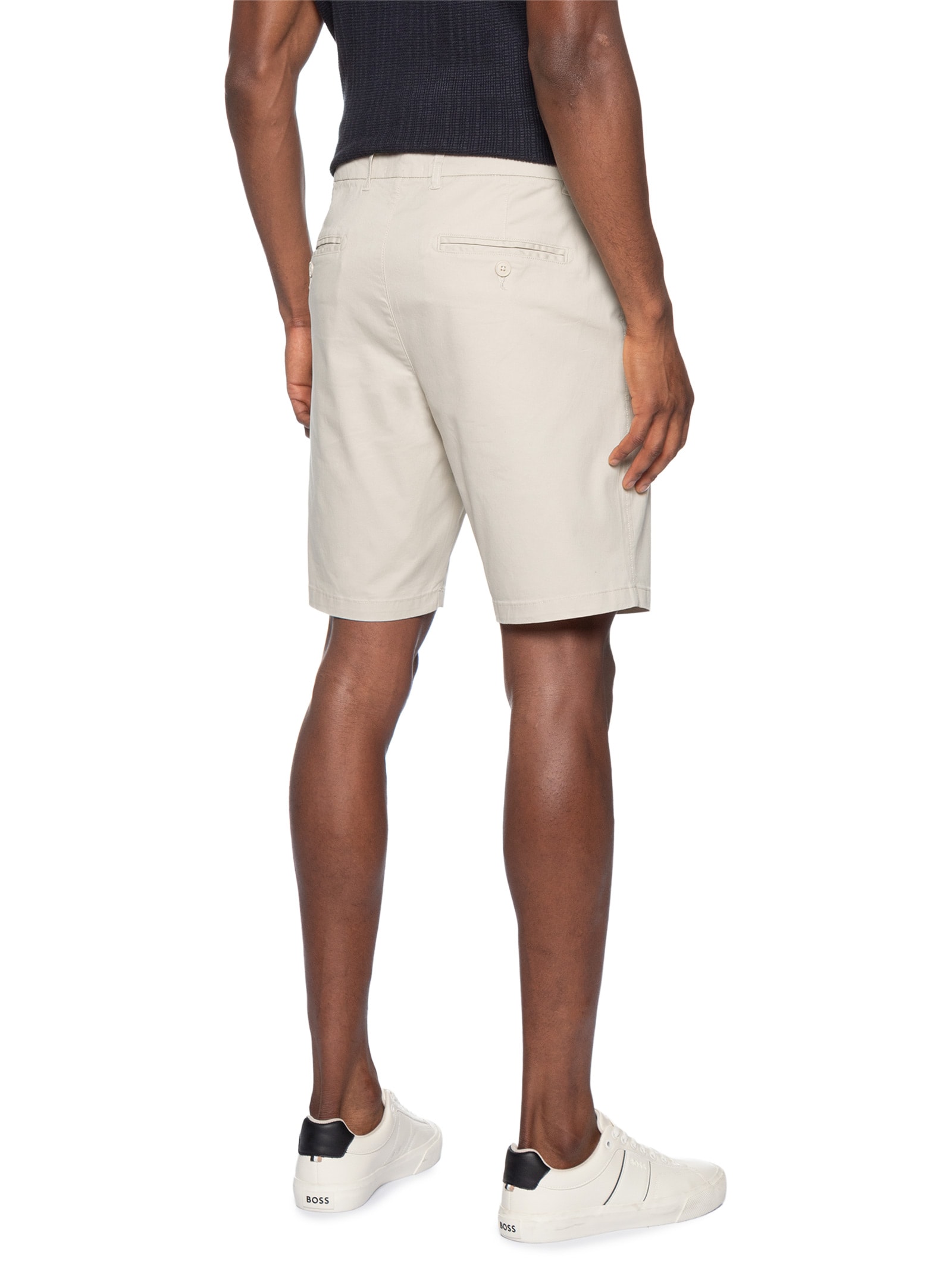 Bermuda Masculina em Sarja Bolsa Faca – Bege '2 Essential