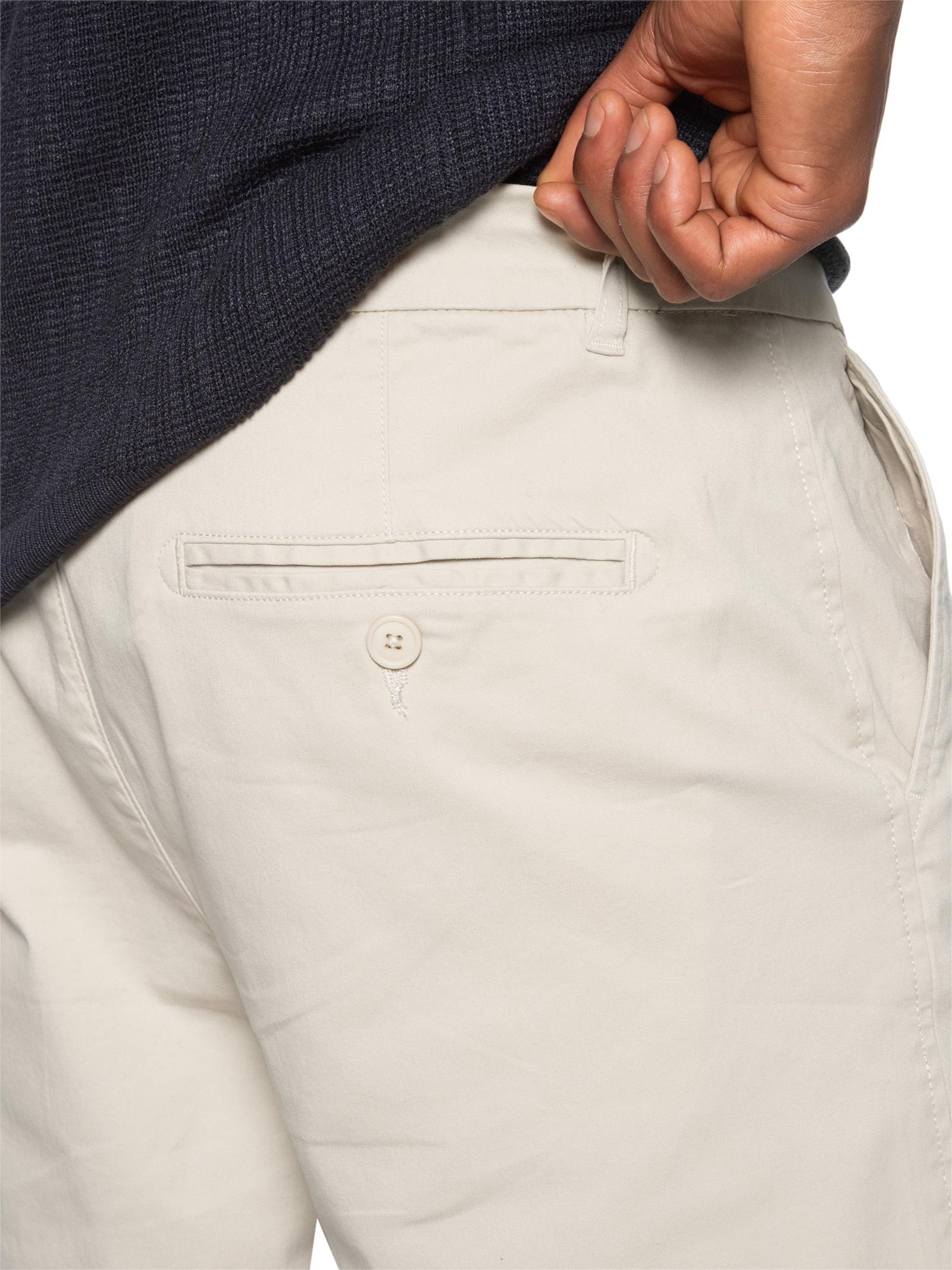 Bermuda Masculina em Sarja Bolsa Faca – Bege '2 Essential