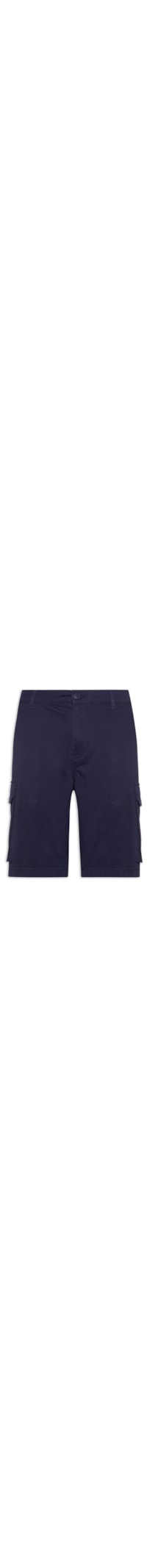 Bermuda Masculina Em Sarja Cargo - Azul