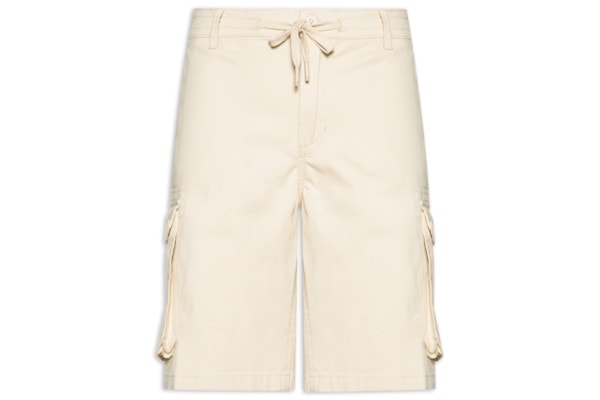 Bermuda Masculina Em Sarja Cargo - Bege