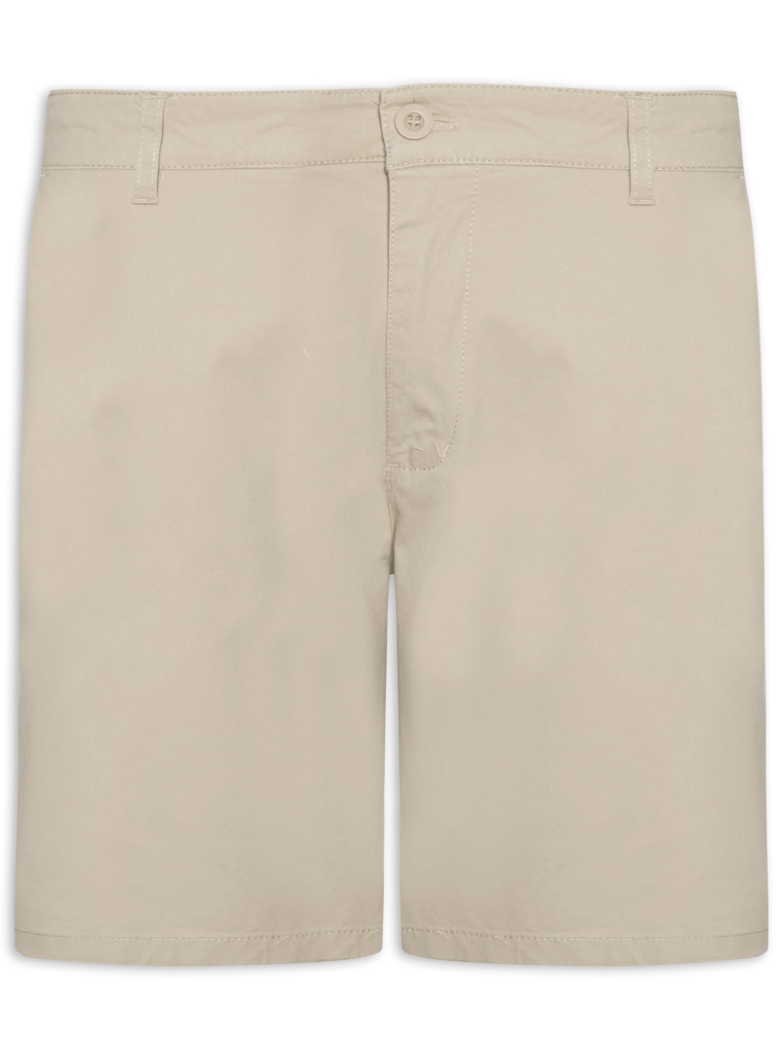 Bermuda Masculina Em Sarja Color Bege Basiq Men