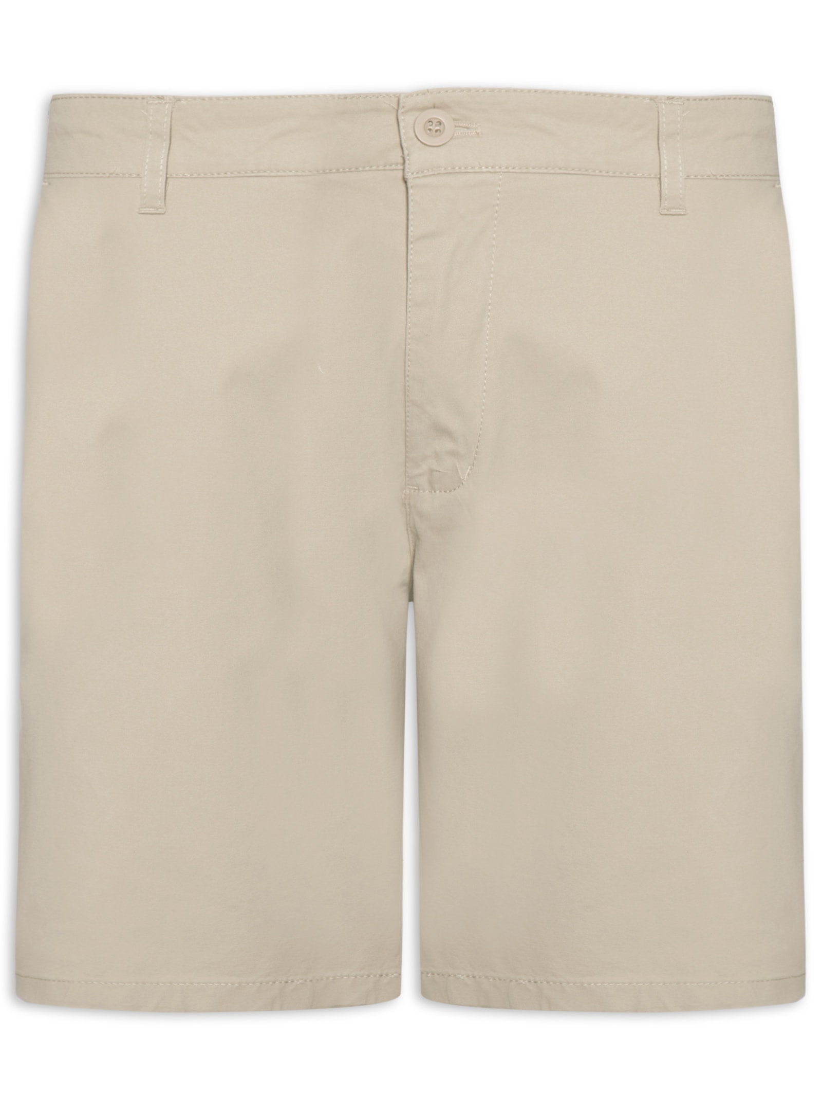 Bermuda Masculina Em Sarja Color Bege Basiq Men