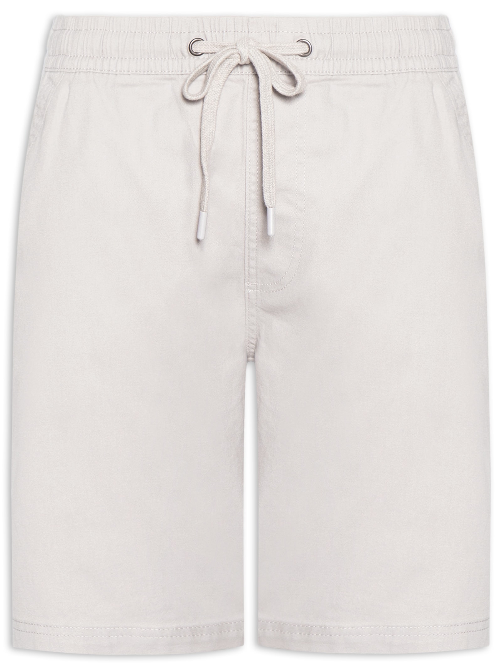 Bermuda Masculina Em Sarja Color Cinza Basiq Men