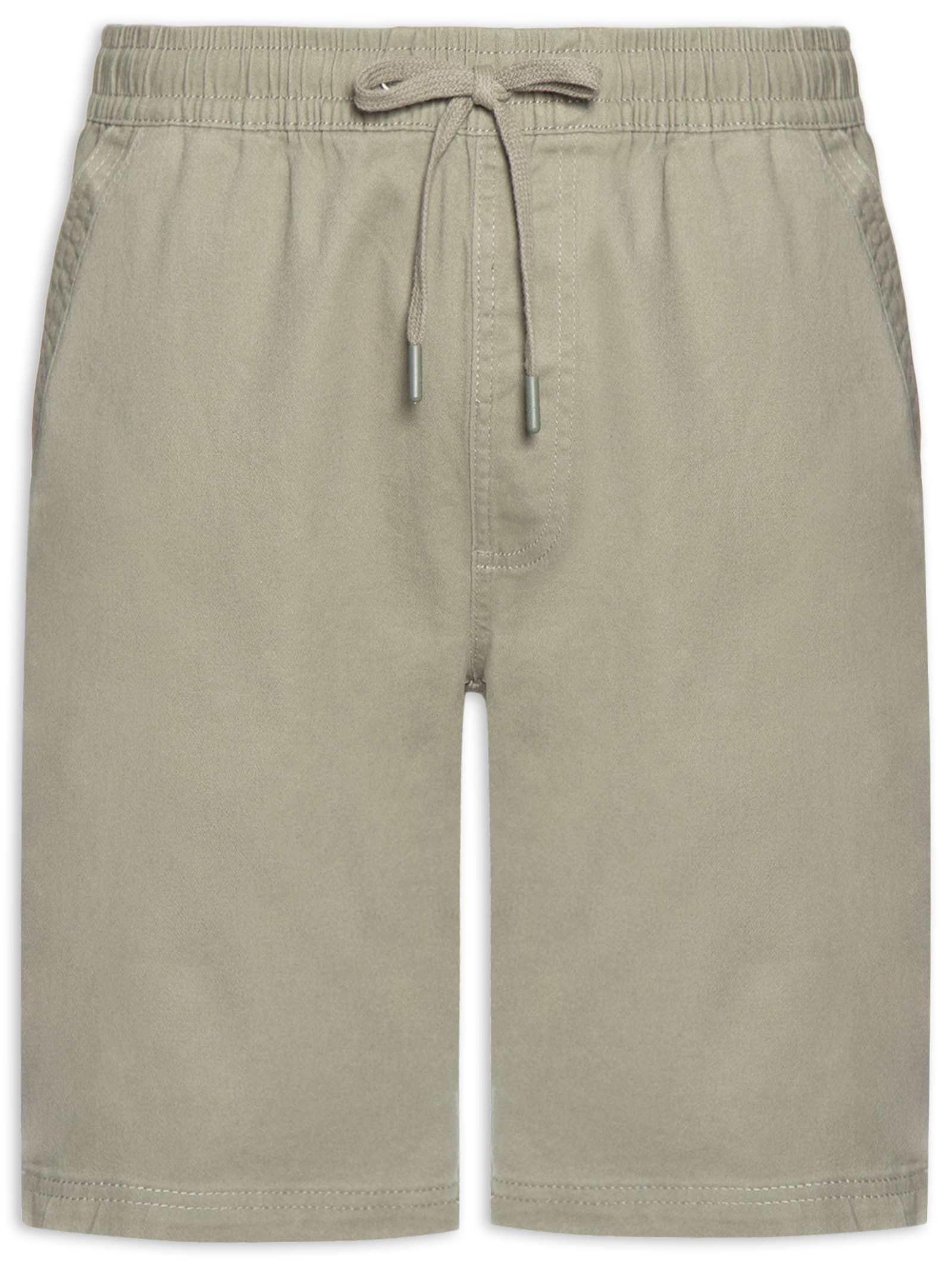 Bermuda Masculina Em Sarja Color Verde Basiq Men