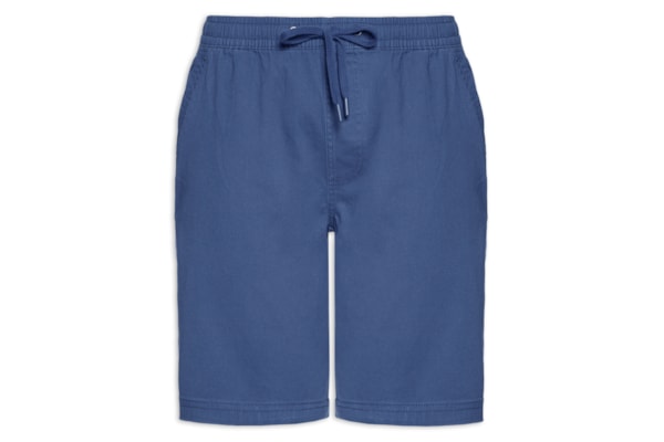 Bermuda Masculina em Sarja com Elástico - Azul