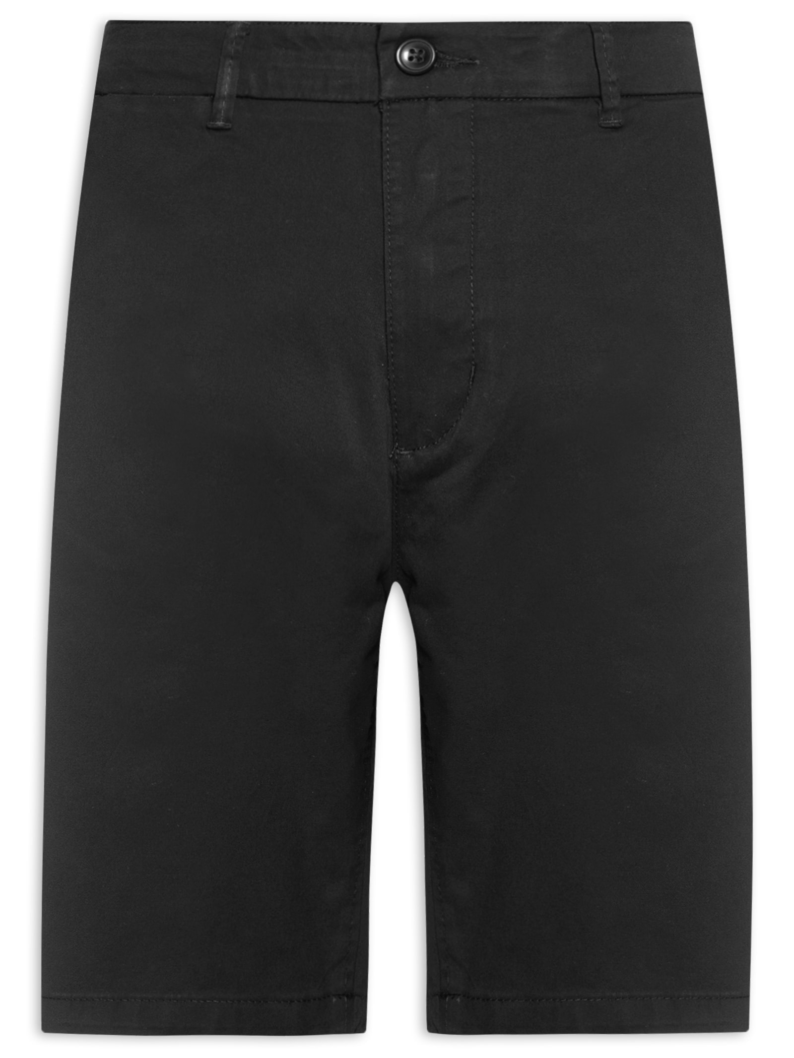 Bermuda Masculina Em Sarja Preto Basiq Men
